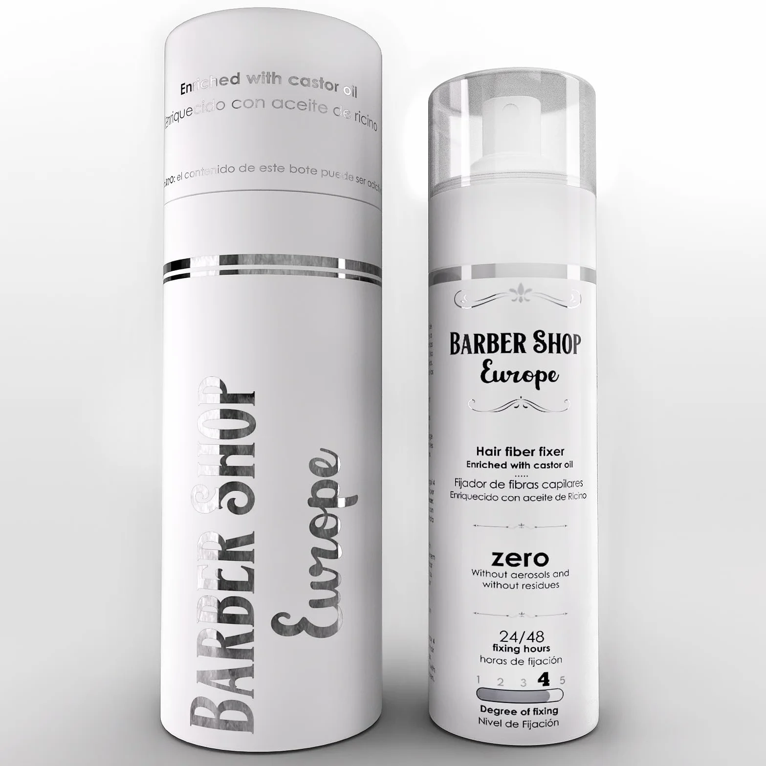 Spray Fijador Fibras Capilares 200 ml - Laca Sin Gas Ecologica con Aceite de Ricino