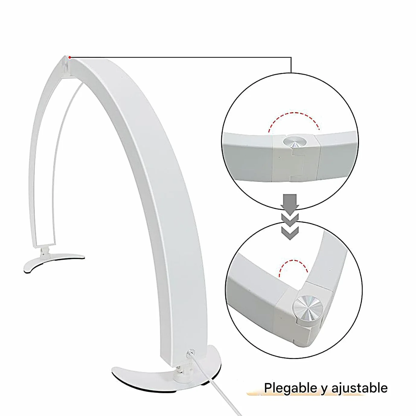 Genérico Luz de Mesa para Uñas Ajustable 40W | Lámpara de Uñas Forma Media Luna para Amiga Esposa Hermana Hija en Hogar Viajes Interior Exterior