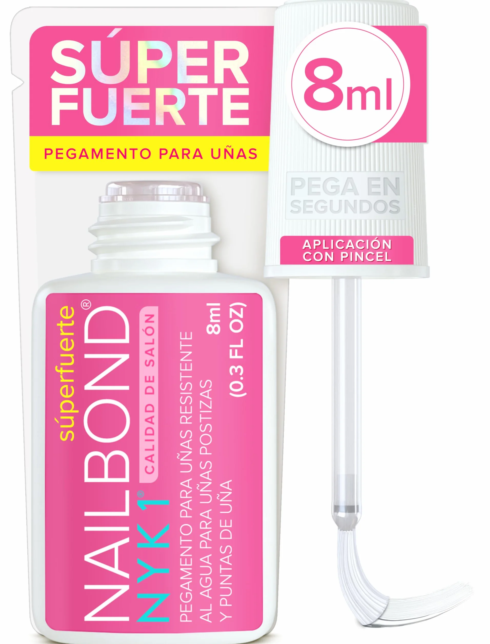 NYK1 NailBond Pegamento Uñas Postizas Súper Fuerte 8ml Larga Duración Máxima Resistencia