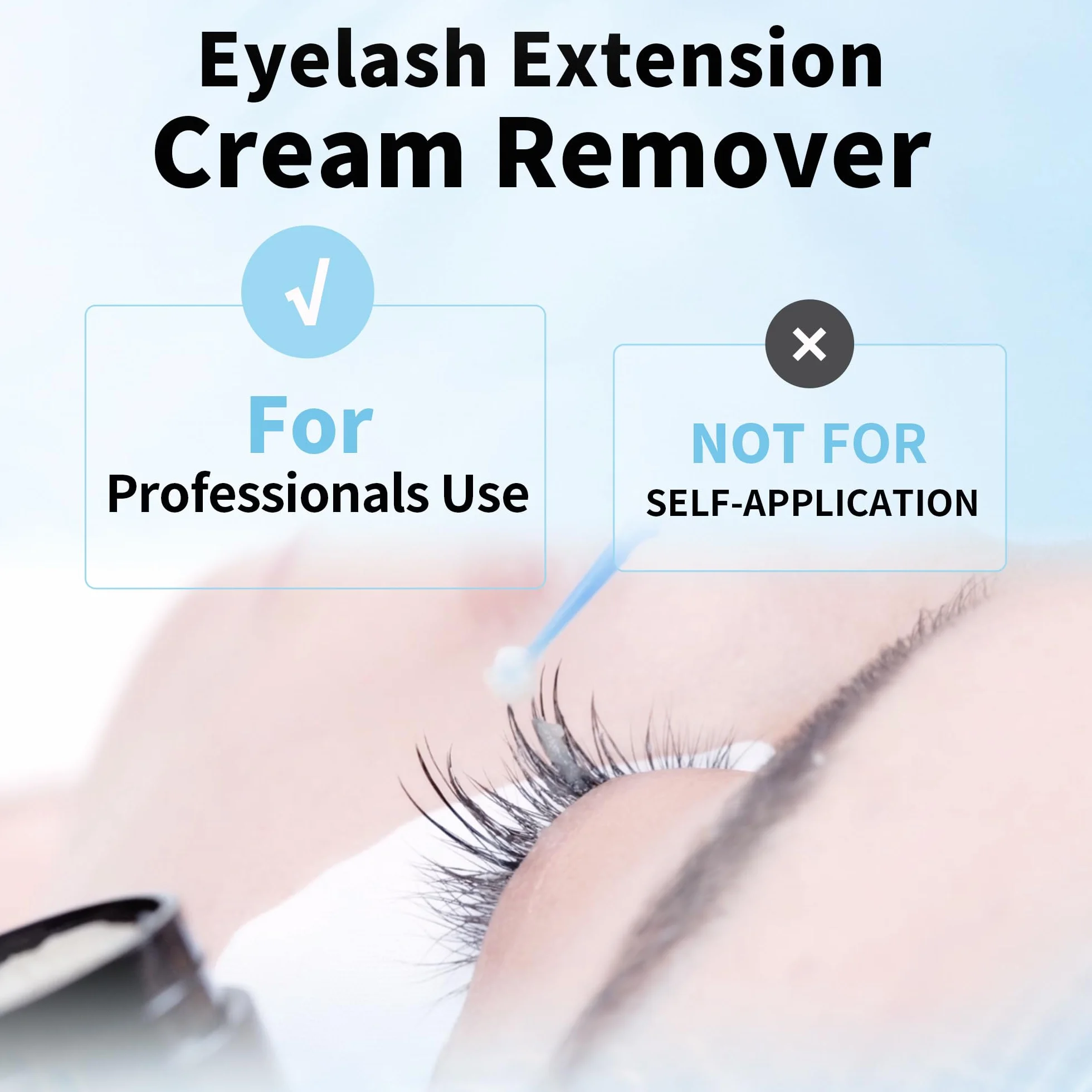 Crema Removedora para Extensiones de Pestañas 5g Desmaquillante Suave sin Irritación Ocular