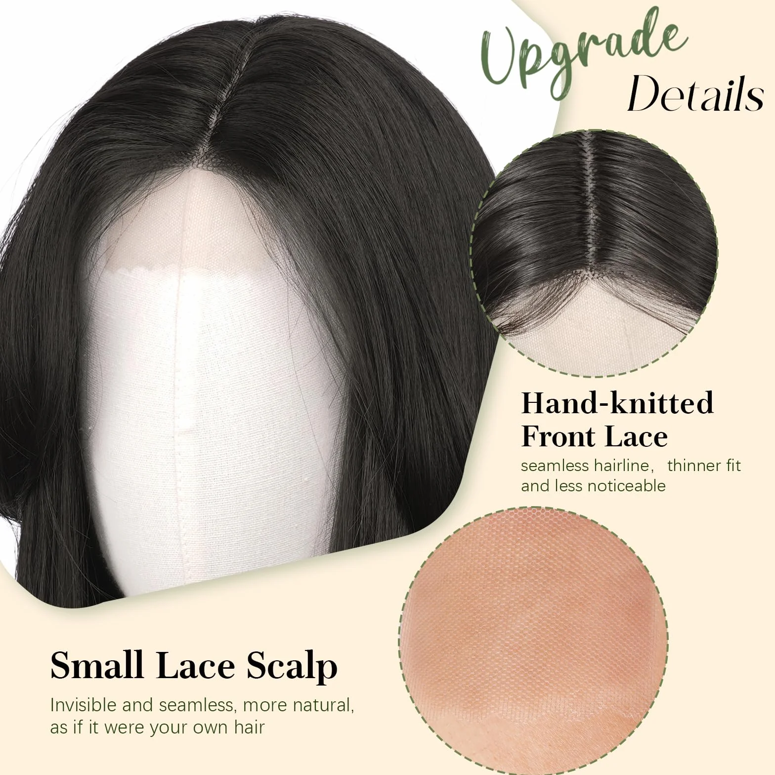 Sofeiyan 55 cm Peluca Lisa Larga con Flequillo Cortina, Lace Front Rubio Platino Sintética para Mujeres