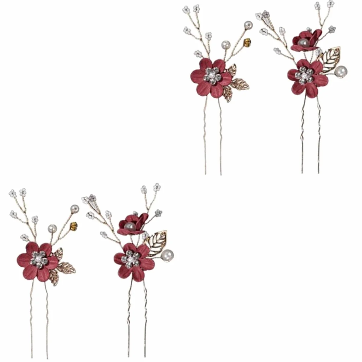 ifundom Horquillas De Pelo Mujer Boda Con Flores 4 Piezas Accesorios Para El Cabello De Novia