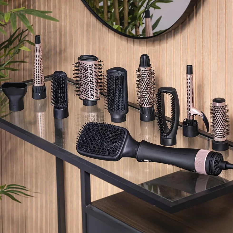 Cecotec Cepillo de Aire 10 en 1 Bamba CeramicCare 10in1 Styler, 1000 W, 10 Cabezales, 3 Temperaturas, 2 Velocidades, Cerámica, Aire Frío