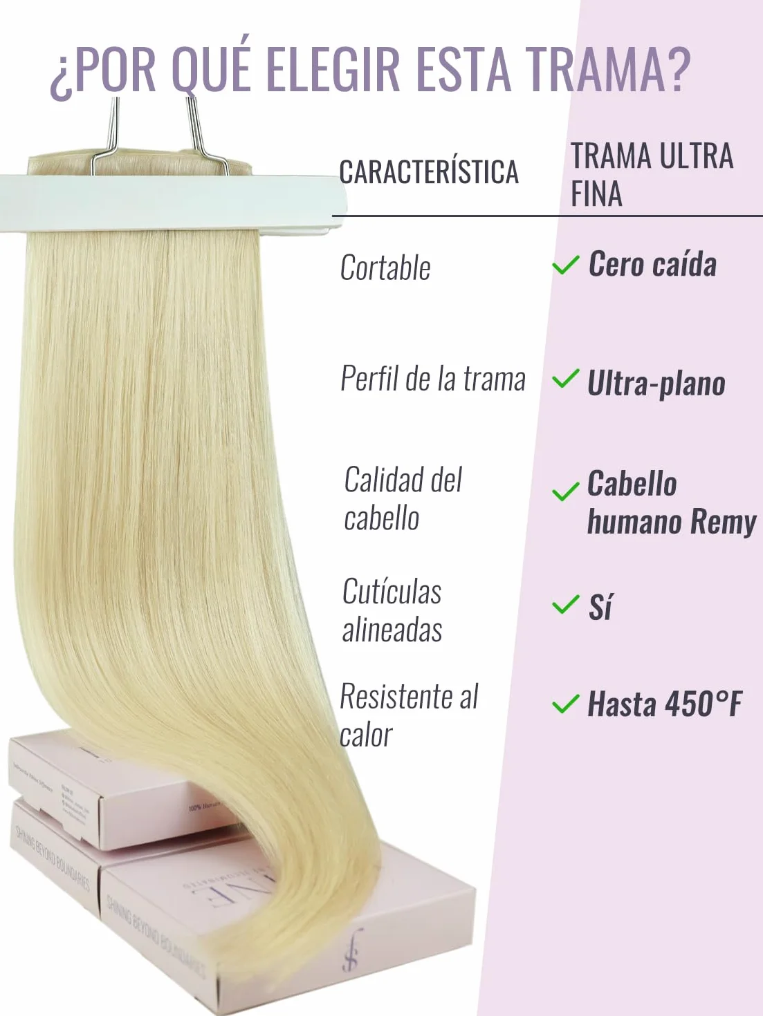 Fshine Natural Human Hair Blonde White Weft Hair Extensions 50g 55cm Lisse