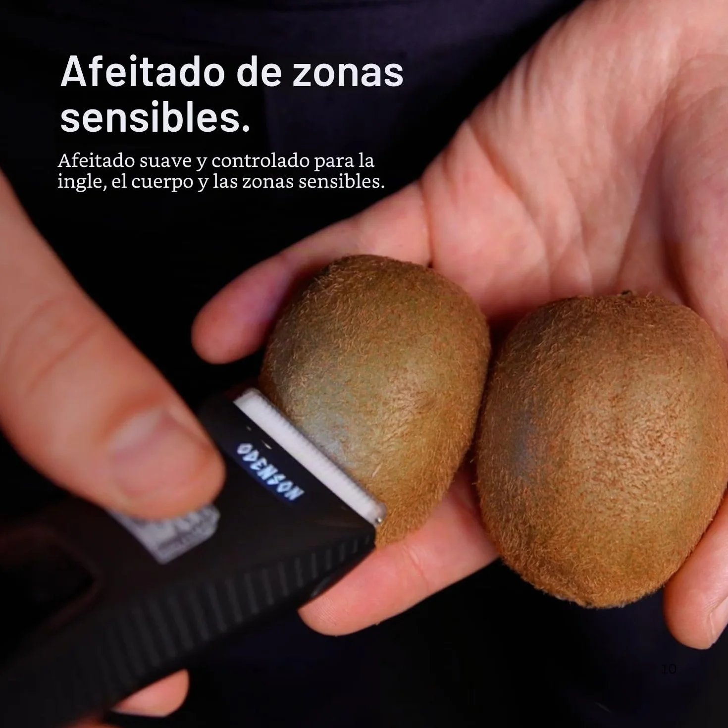 Odenson Cortapelos para barba y cuerpo impermeable inalámbrico recargable hombre afeitadora eléctrica