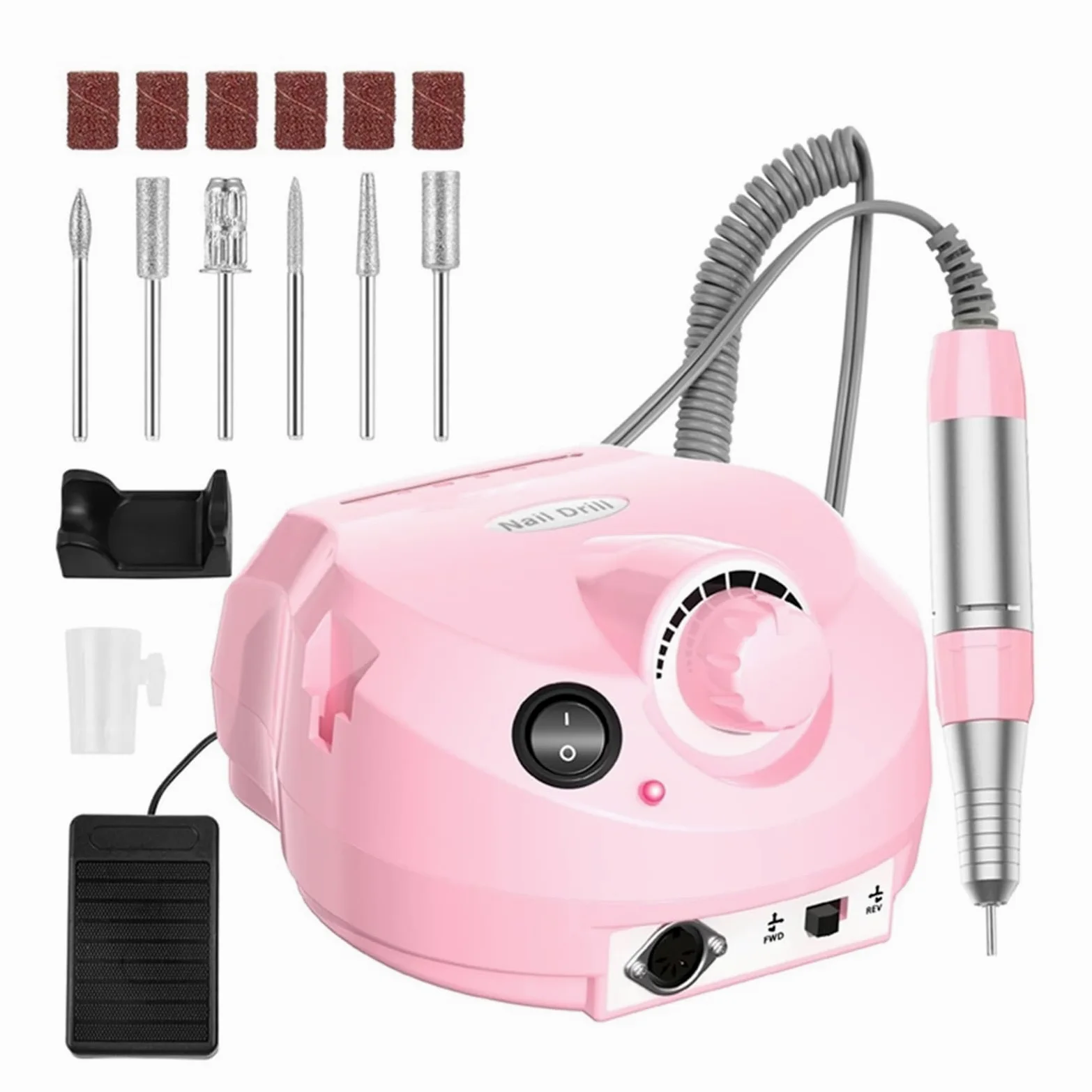 Torno para Uñas, Taladro de uñas de 30000RPM, taladro de uñas eléctrico, juegos de cortadores de fresado de manicura profesionales, lijadora quitaesmalte de Gel for lima de uñas