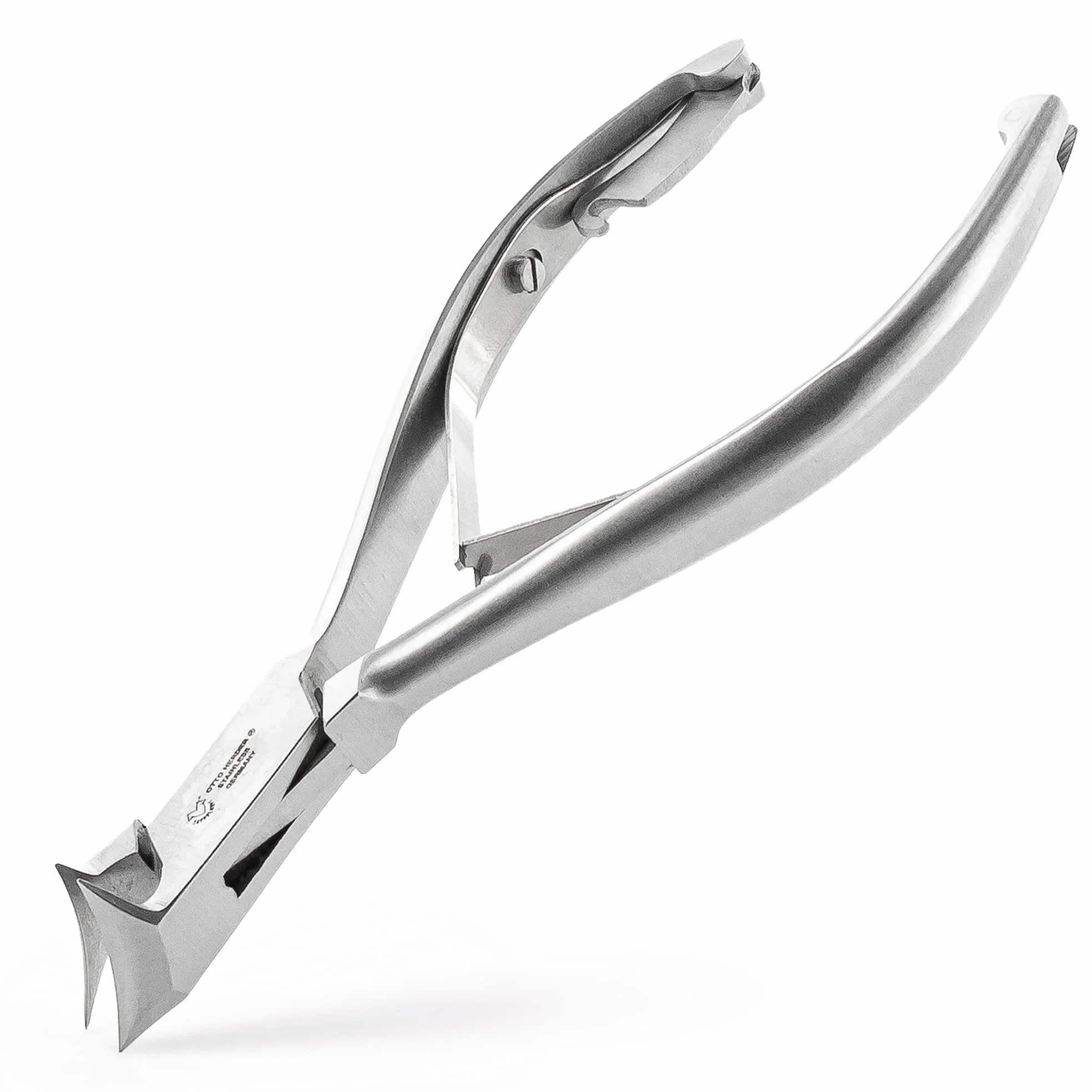 OTTO HERDER Cortaúñas de 14 cm, cortaúñas de acero inoxidable, cortaúñas con 1,6 cm de longitud de corte para uñas gruesas y encarnadas