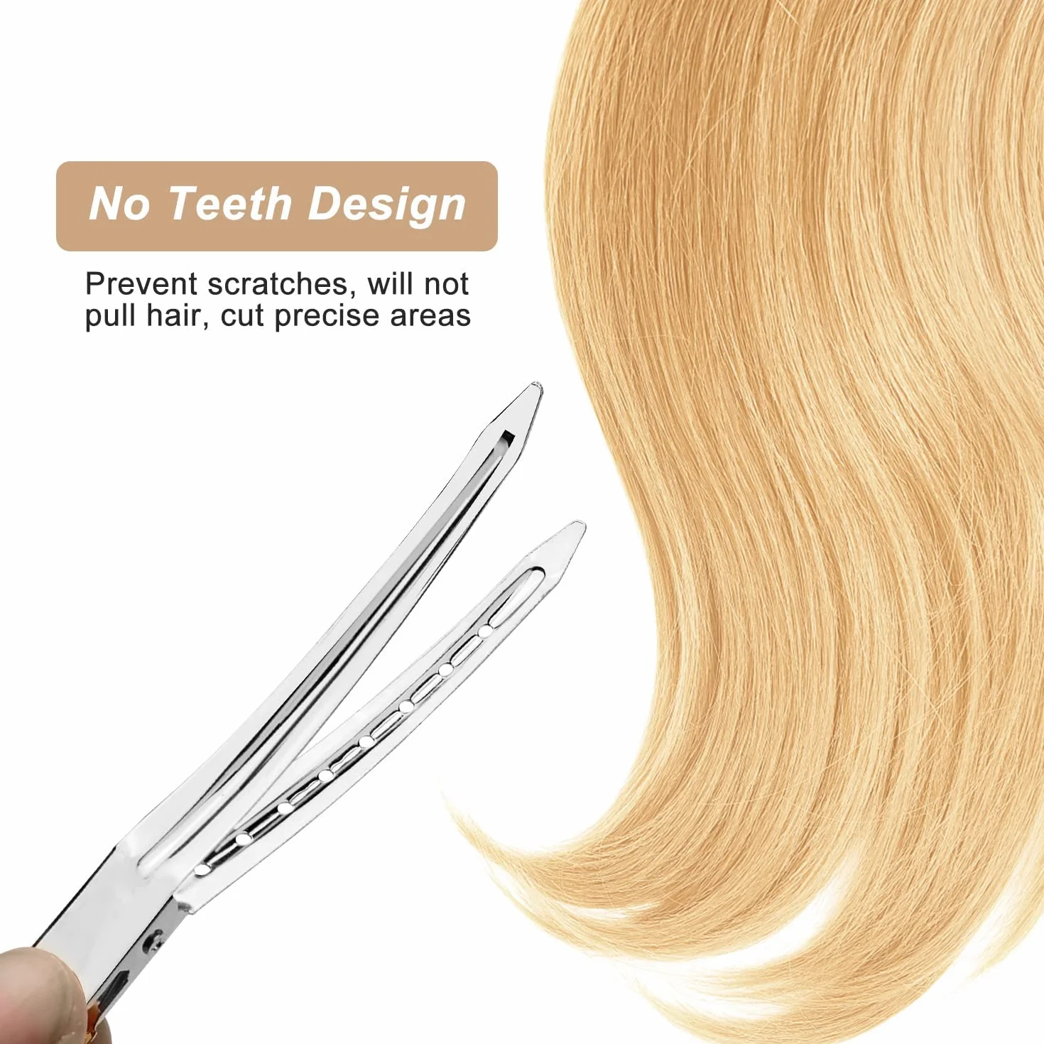 Pinzas Pelo Peluqueria 24 piezas Pico de Pato Metal Cocodrilo Agujeros 3.5 pulgadas