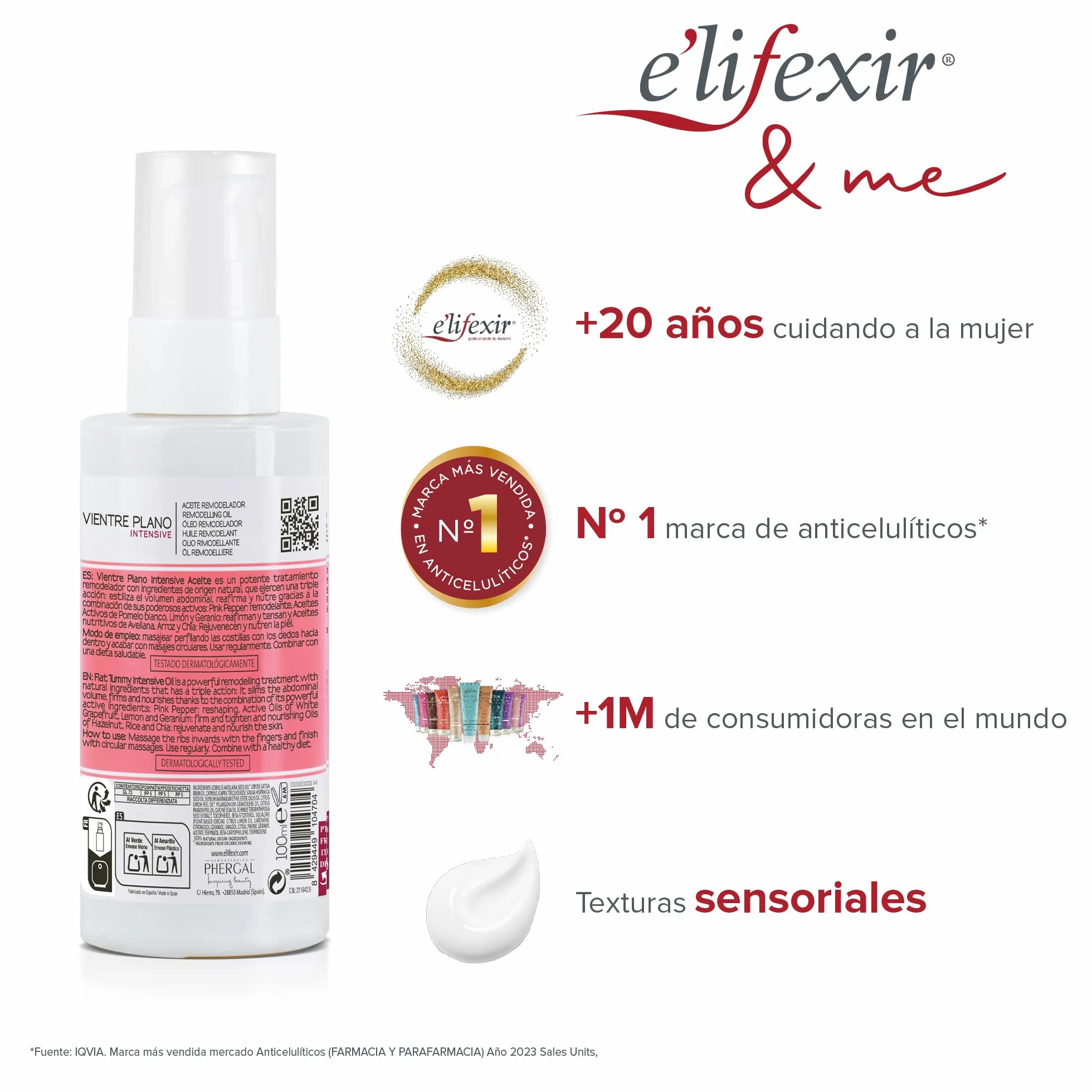 E'lifexir Aceite Vientre Plano Intensive Triple Acción 100 mL