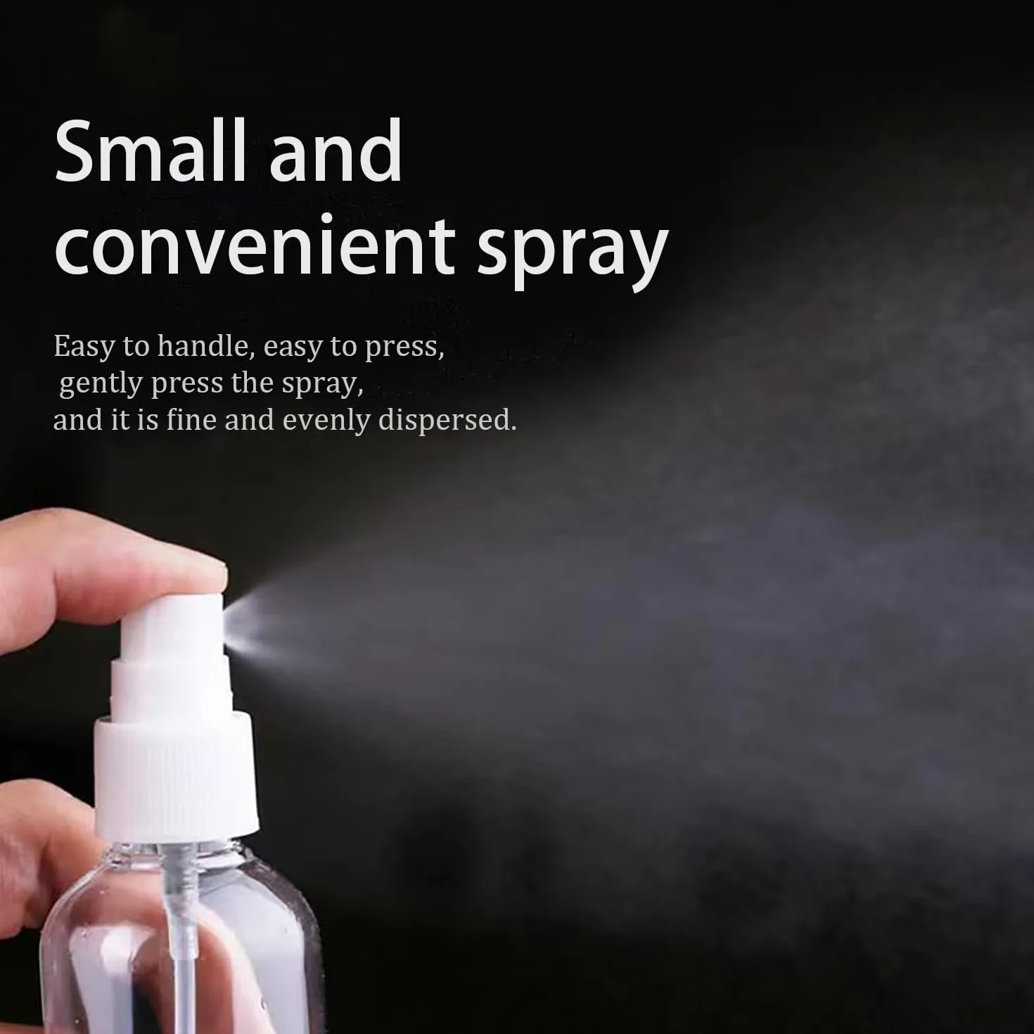 Botella Pulverizadora Pequeña 50ml Plástico Transparente Atomizador Rellenable de Viaje