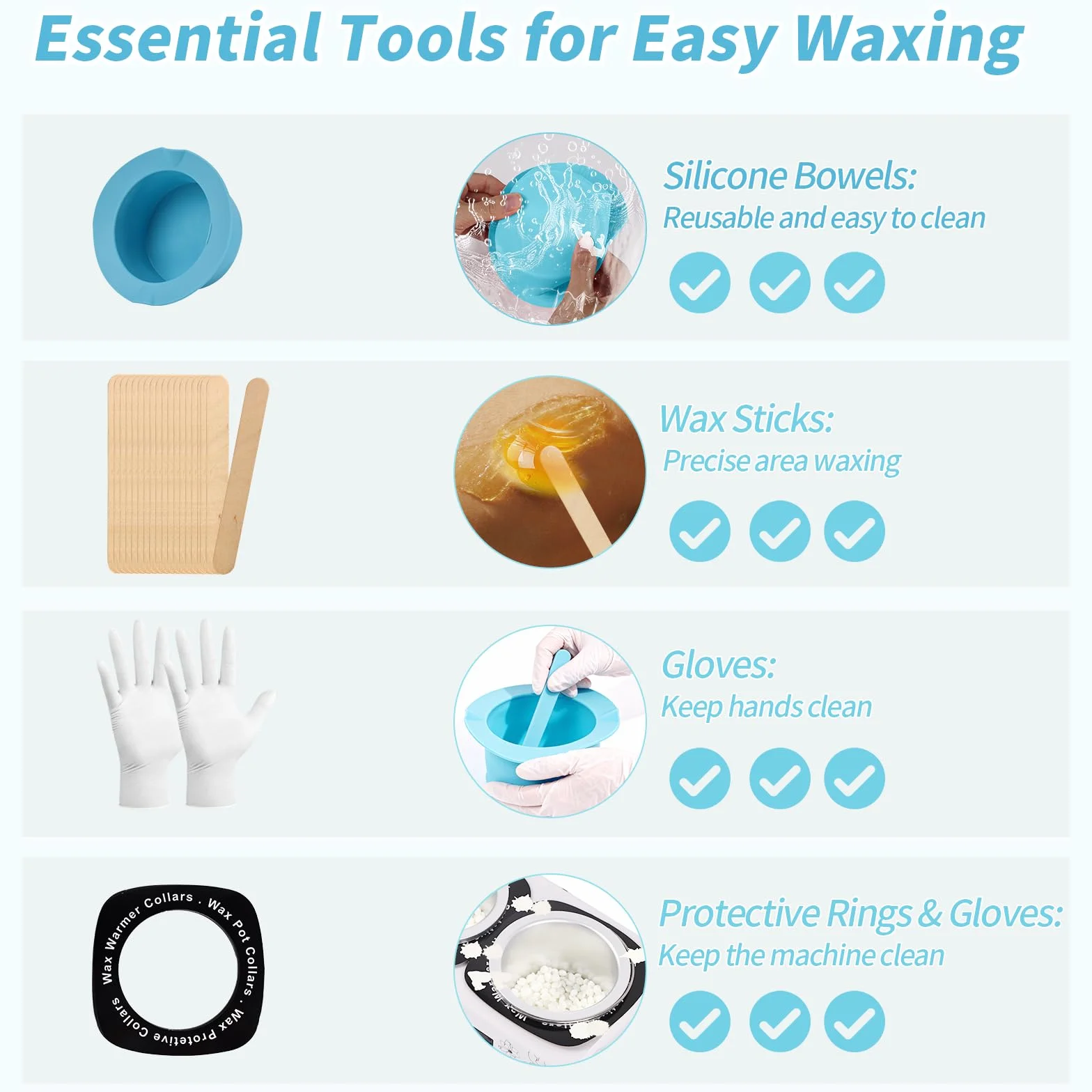 Máquina calentadora de cera doble cubeta, iklestar kit profesional digital calentador de cera depilatoria, calentador eléctrico para cera dura con palitos y cuencos de silicona para spa en casa
