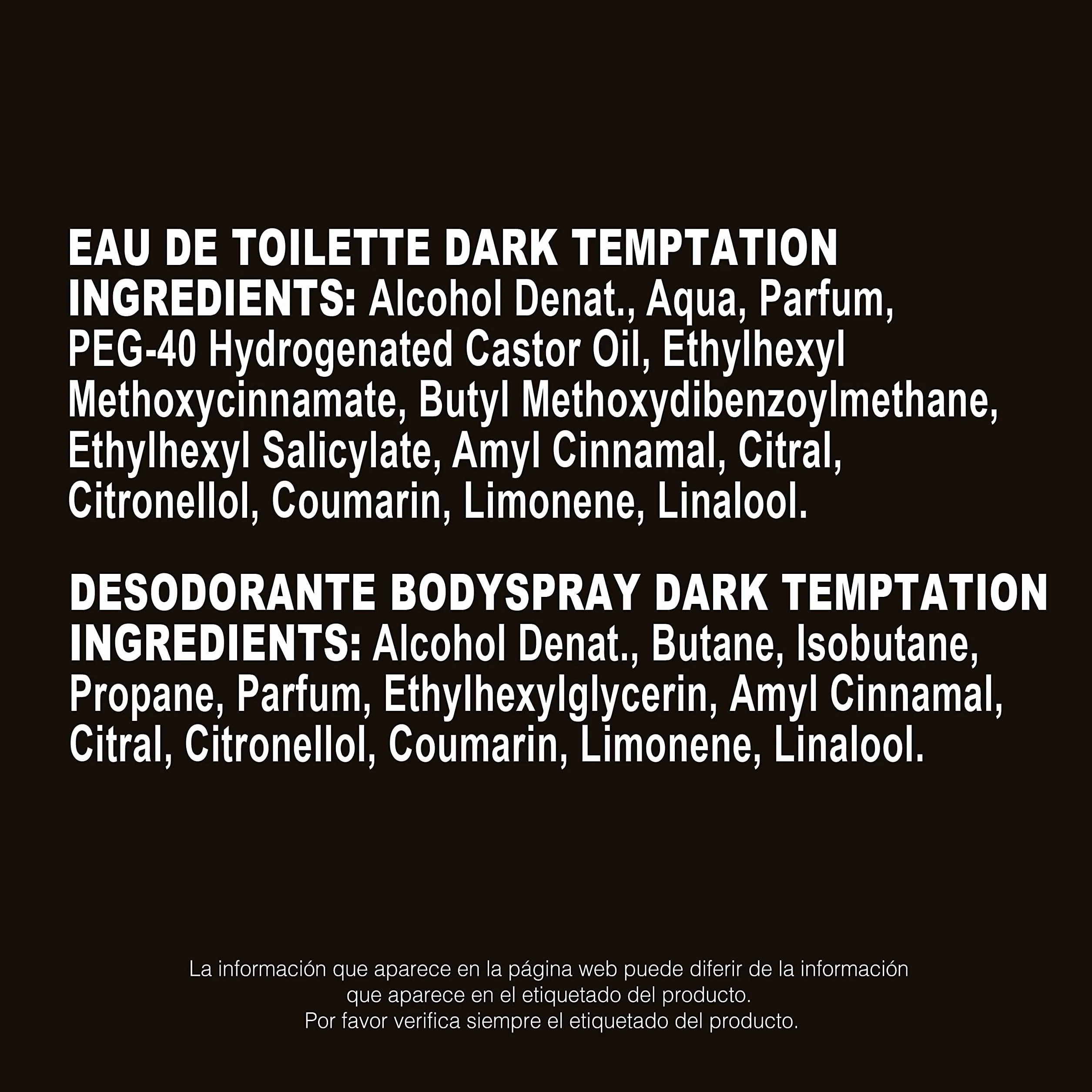 AXE Dark Temptation Neceser Hombre Desodorante Body Spray 150ml + Eau de Toilette 50ml