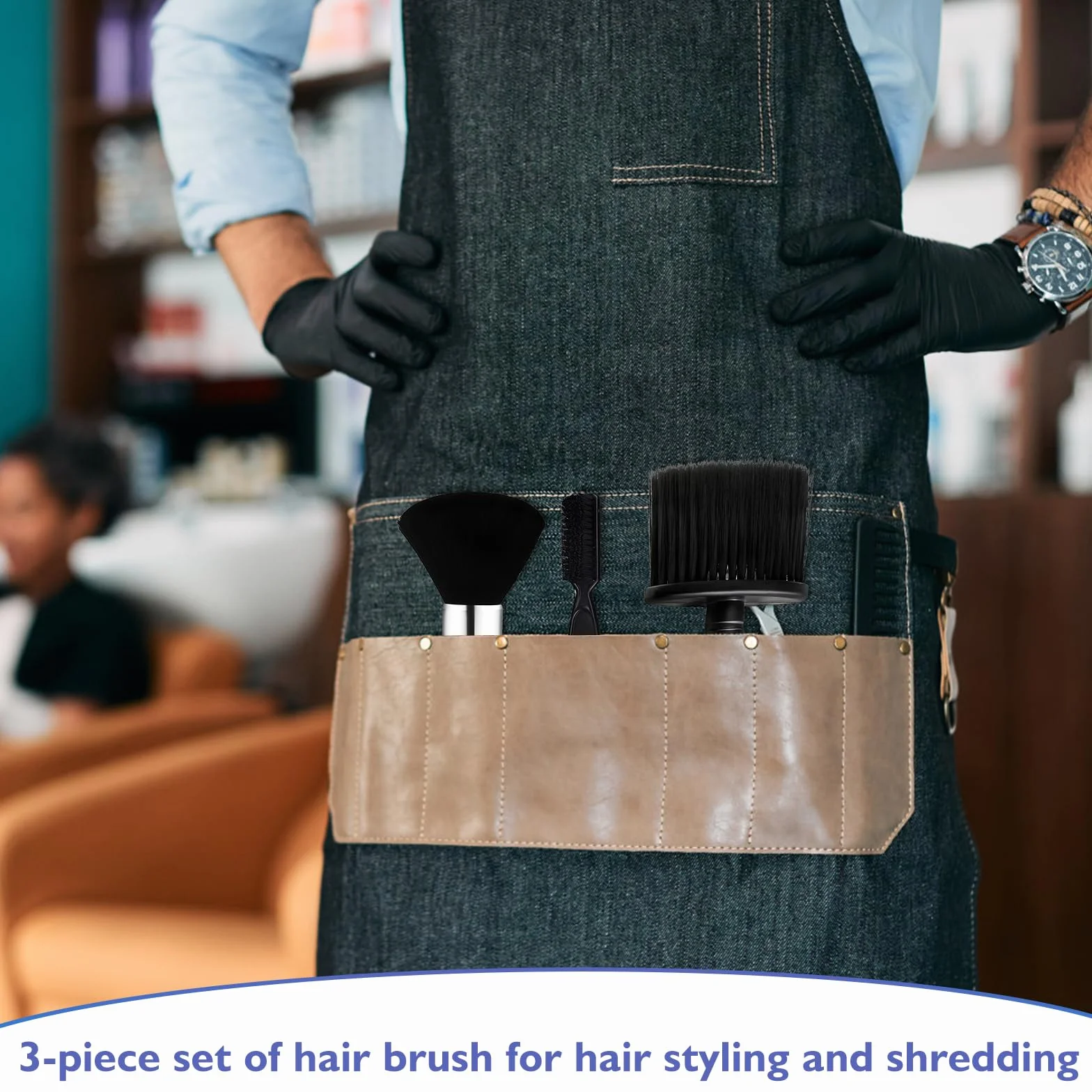 Cepillos De Cuello Para Peluquería Barberia Accesorios 3 Piezas Brocha Para Quitar Pelos