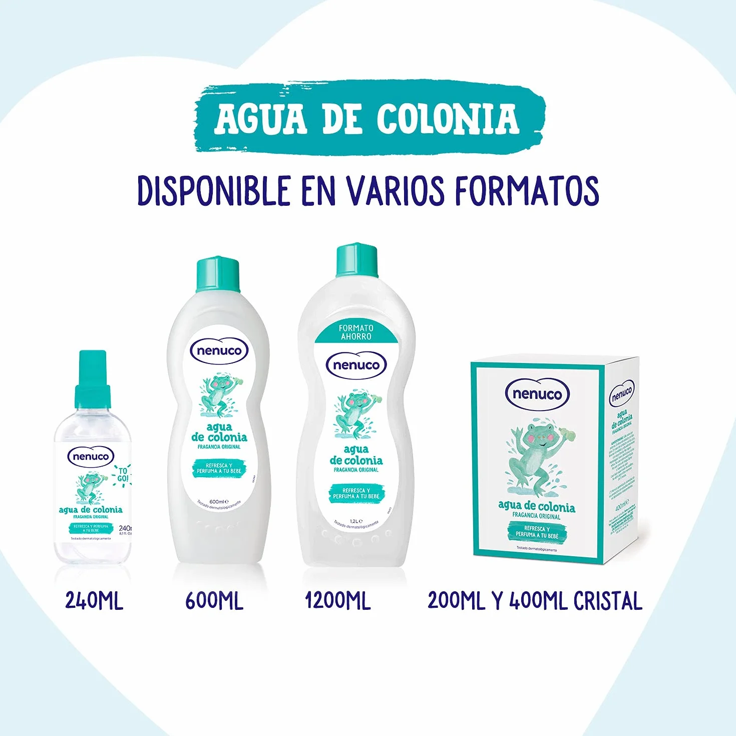 Nenuco Agua de Colonia para Bebés Recién Nacido 3 meses Fragancia Original Spray 240 ml