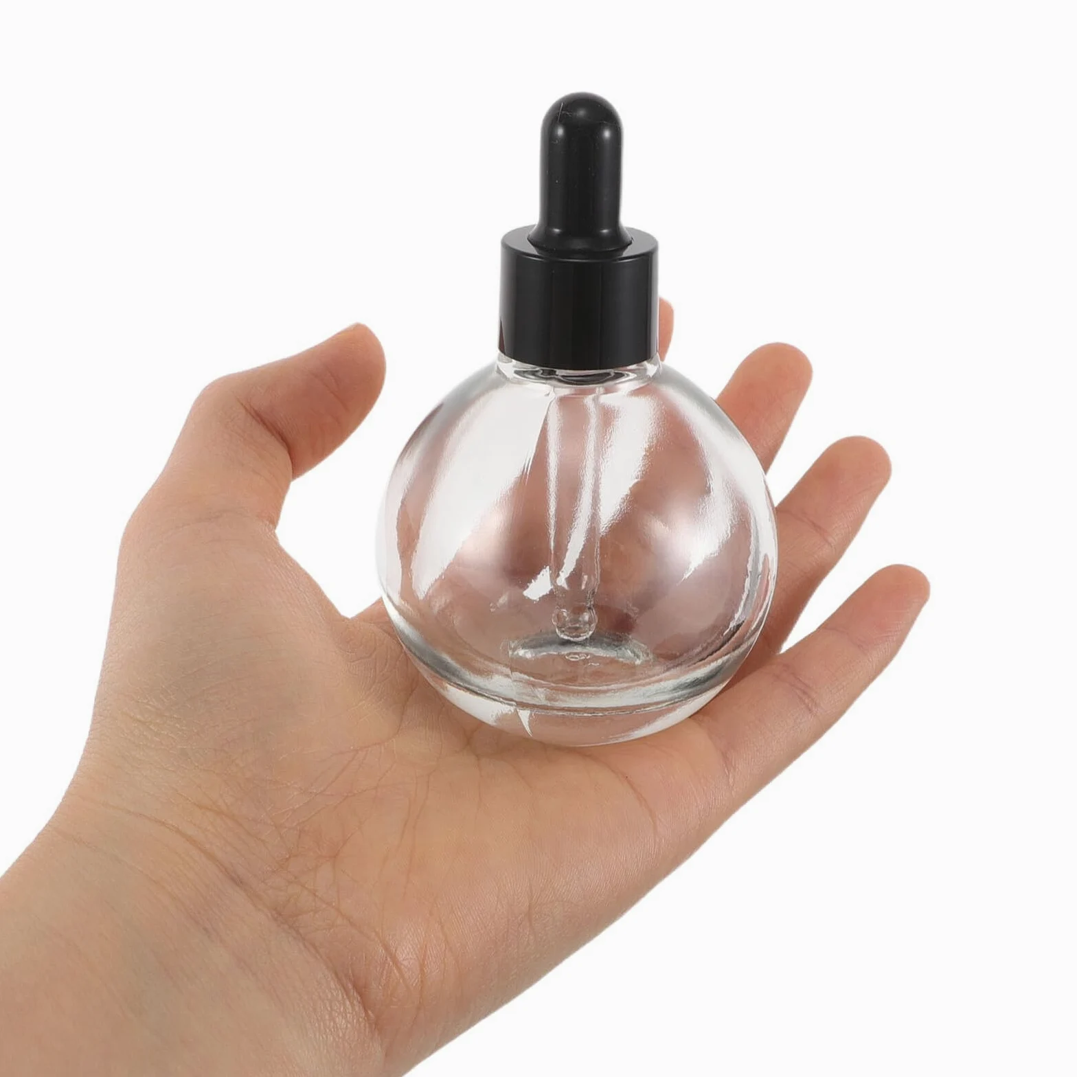 12 Piezas Frascos Gotero de Vidrio Transparente 30 Ml 12 Unidades con Anillo Plástico Negro y Pipeta de Goma Negra para Aceites Esenciales, Perfumes y Sueros, Frascos de Viaje
