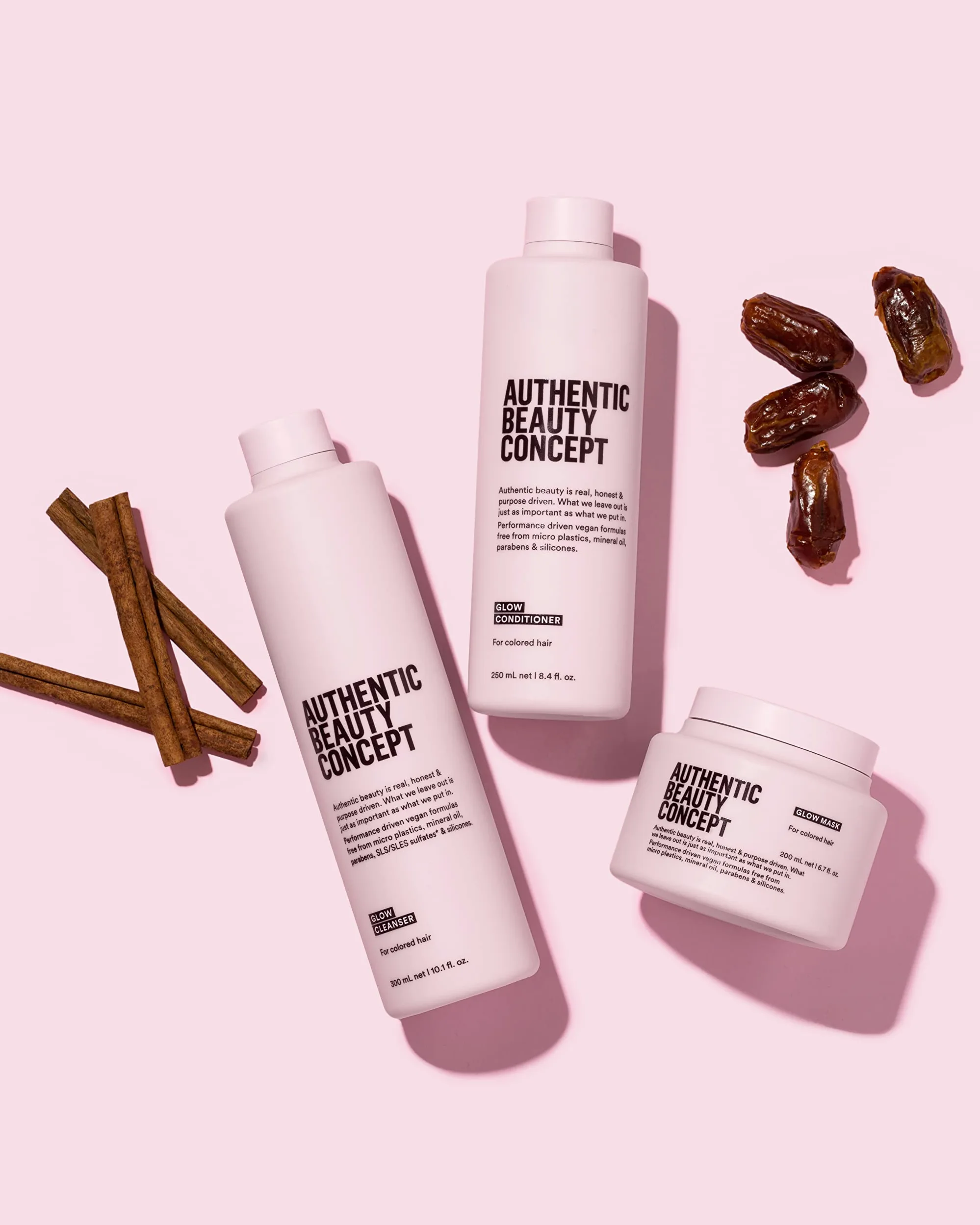 Authentic Beauty Concept - Acondicionador de brillo, Cabello teñido, Hidrata el cabello teñido, Vegano y libre de crueldad animal, Sin silicona, 200 ml