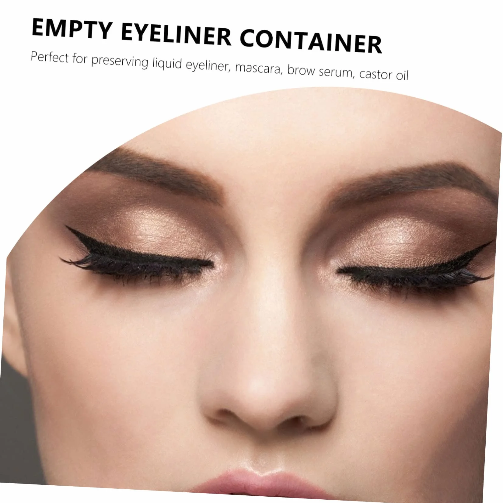 Tubo de Delineador de Ojos Vacío Dorado de 1ml, Paquete de 5 Piezas, Plástico Portátil para Almacenar Esmalte y Uso en Mayoristas y Minoristas de Cosméticos