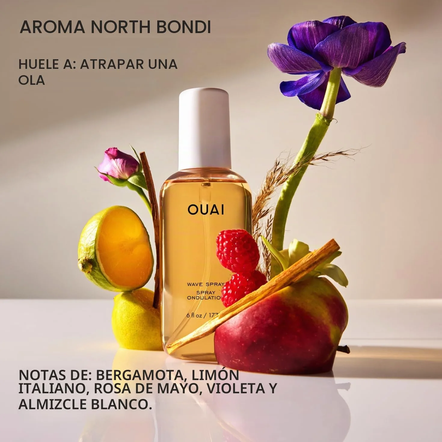 OUAI Spray de Textura Tamaño de Viaje - Spray Texturizante para Cabello con Aceite de Coco y Proteína de Arroz