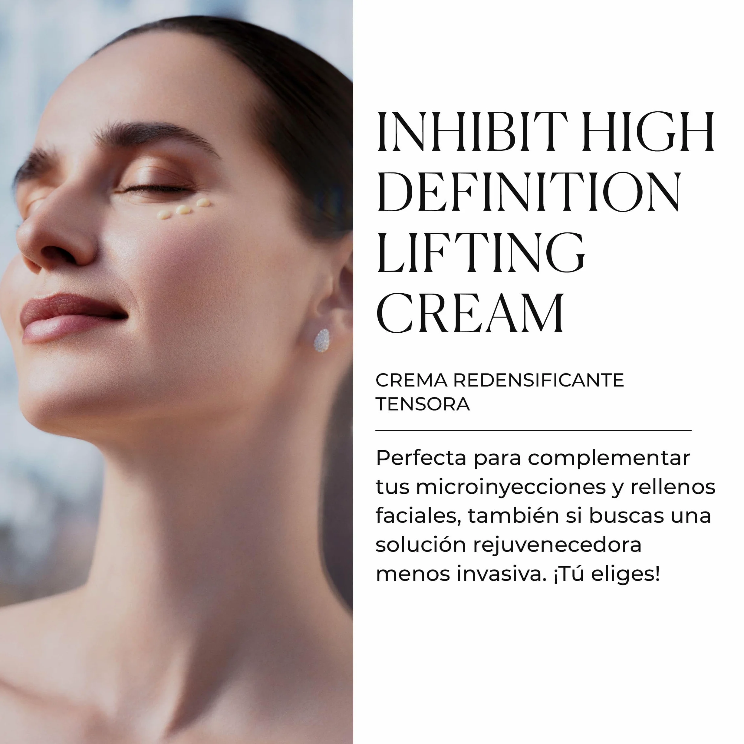 Natura Bissé Inhibit High Definition Lifting Cream | Crema Redensificante Tensora con Colágeno, Ácido Hialurónico, Niacinamida y DMAE | 50 ml