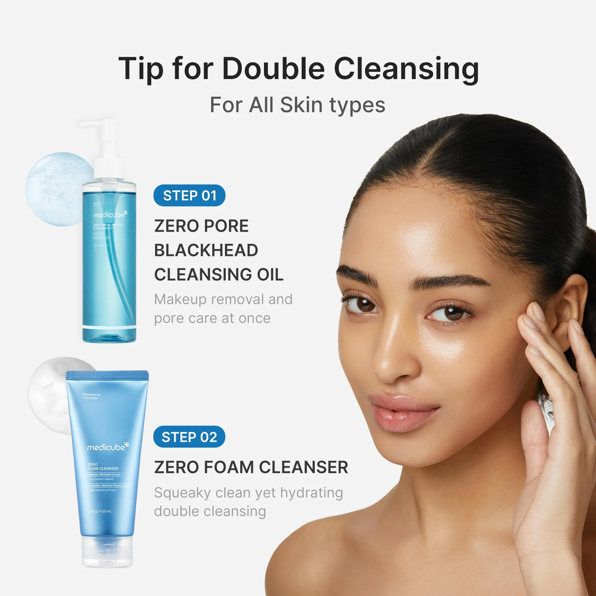 Medicube Aceite Desmaquillante Zero Pore Blackhead Limpiador Facial Hidratante 205ml