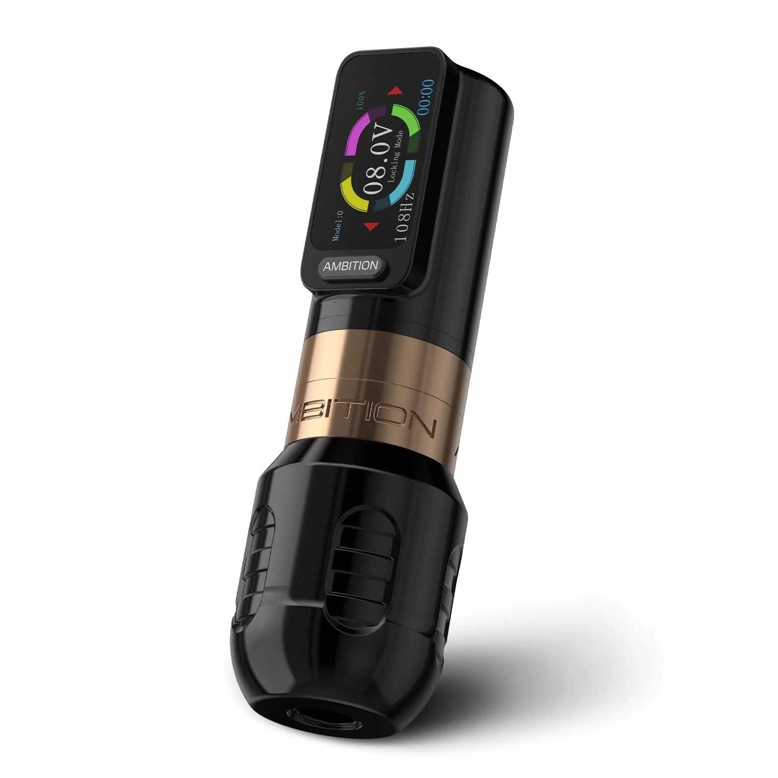 Ambition Zetton Maquina de Tatuar Rotativa Inalámbrica con Barra Directa, Carrera 4.0mm y Batería 2400mAh con Pantalla Táctil Color para Profesionales