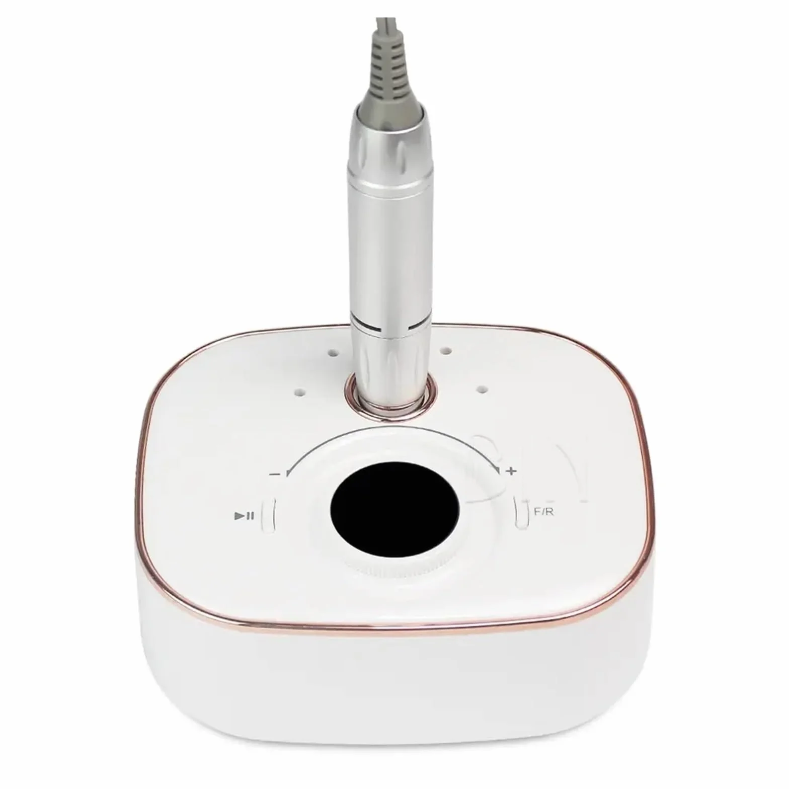 Torno para Uñas Lima de uñas eléctrica for uñas acrílicas, máquina de manicura eléctrica, Fresa portátil(Bianco)