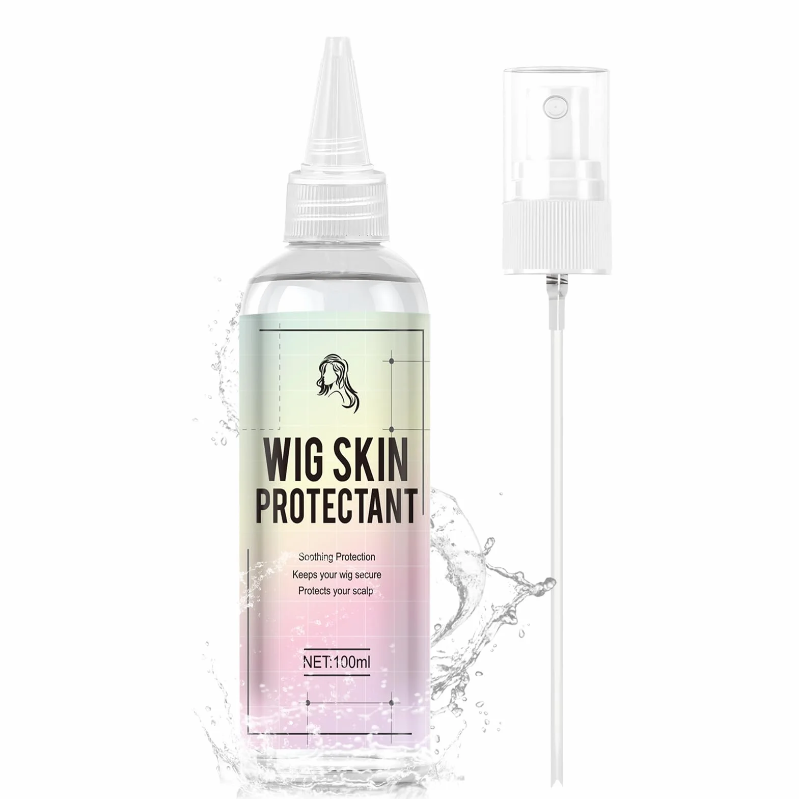 Allony Scalp Protector de Piel, Serum Protector de Cuero Cabelludo para Piel Sensible, Previene Irritación por Pegamento, 100ml