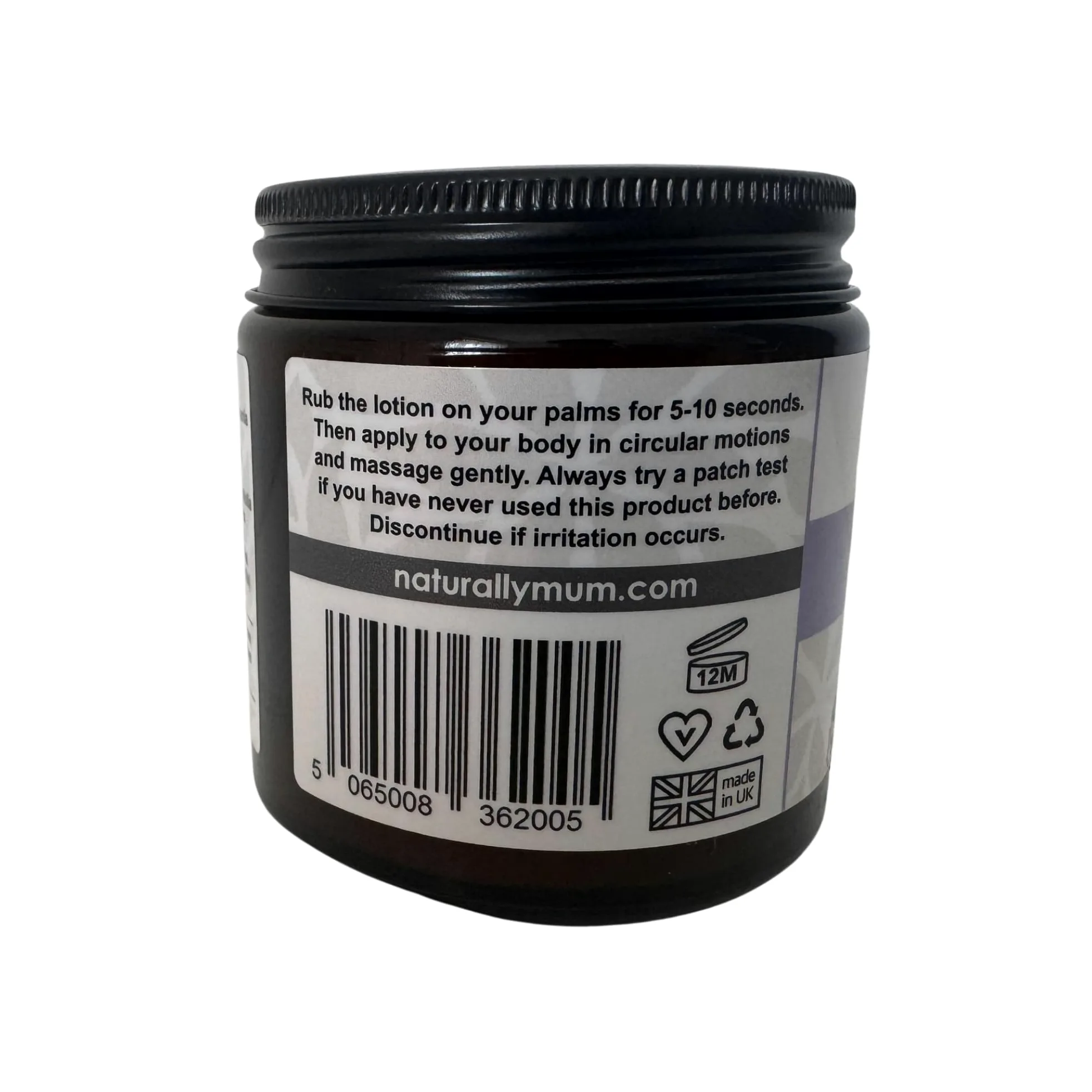 NaturallyMum - Loción corporal de magnesio [natural y vegana] - Loción tópica de cloruro de magnesio para la salud del sueño, los huesos, el corazón y los músculos - Lavanda - Fabricado en el Reino