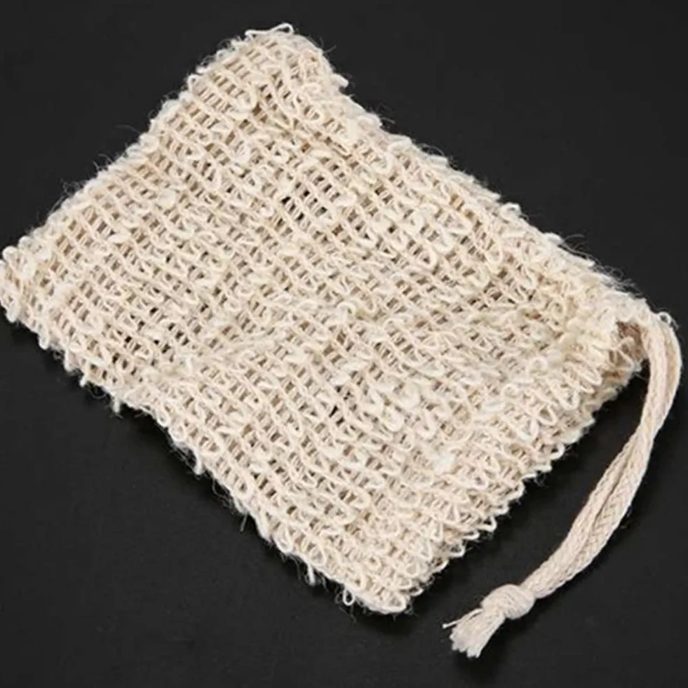 Bolsa de jabón de sisal para ducha, 250 unidades, bolsa de jabón de sisal natural, bolsa de jabón exfoliante