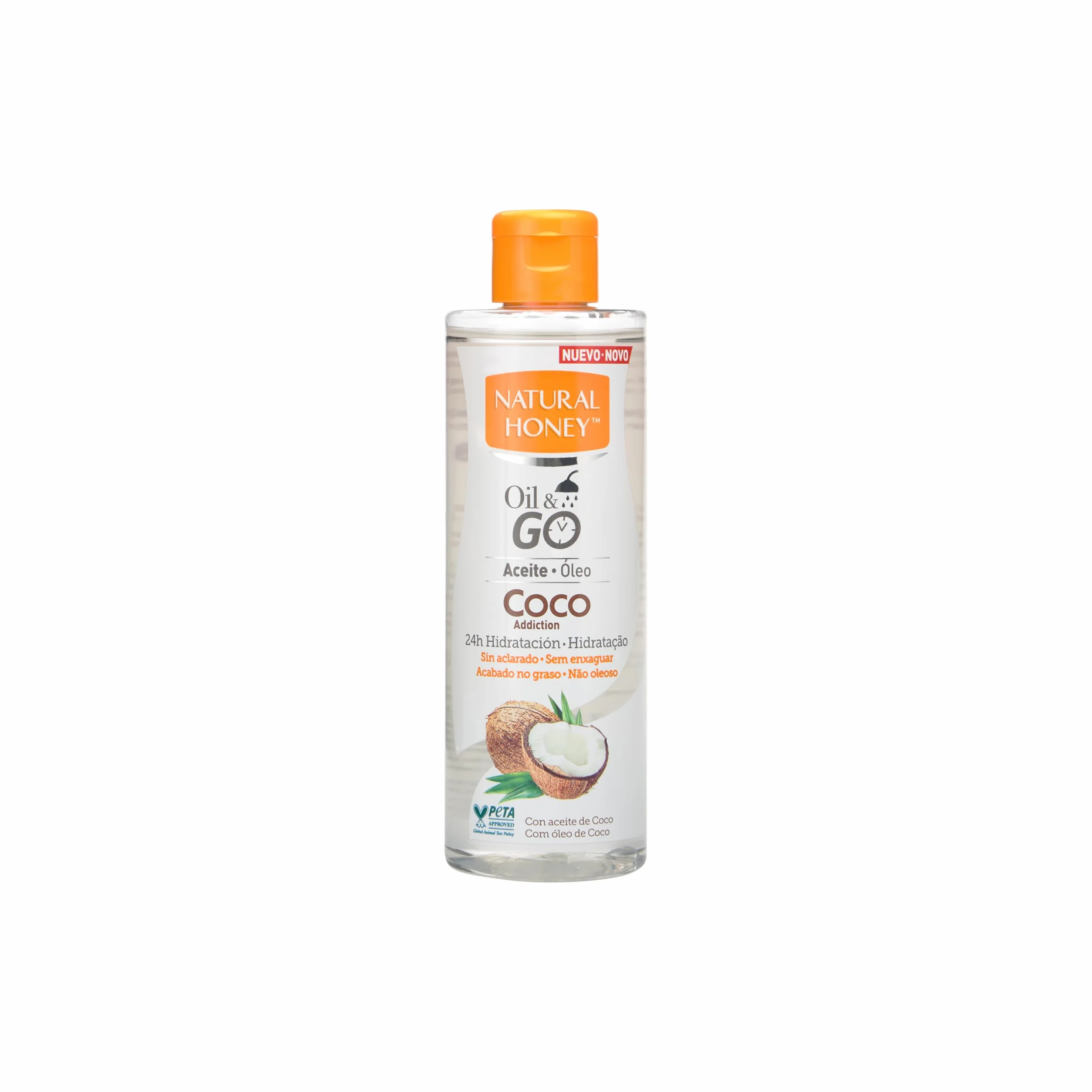 Natural Honey Oil & Go Coco Addiction Aceite de Ducha sin Aclarado con Aceite de Coco 250 ml