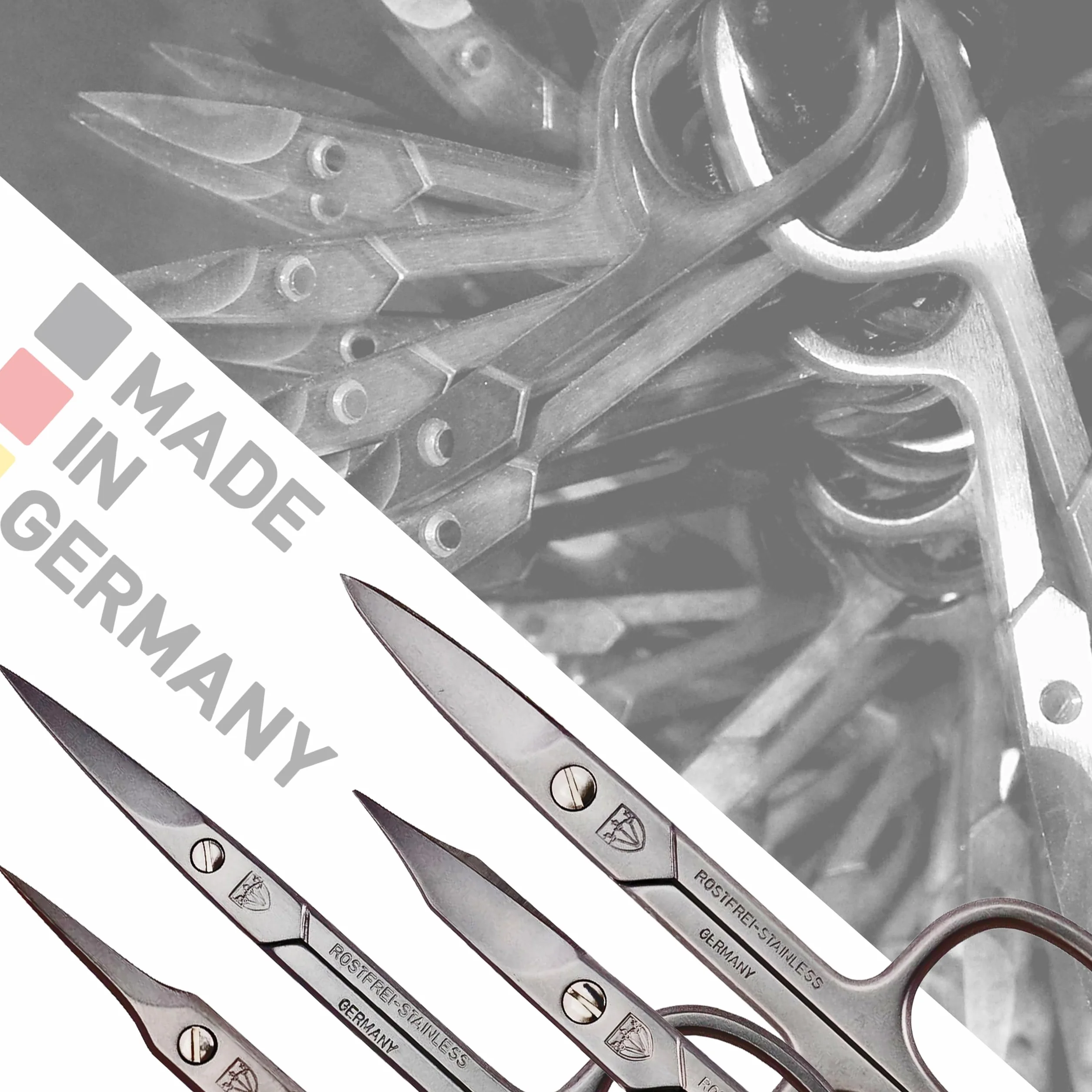 Tres Espadas Tijeras manicura curvas acero inoxidable Made in Germany