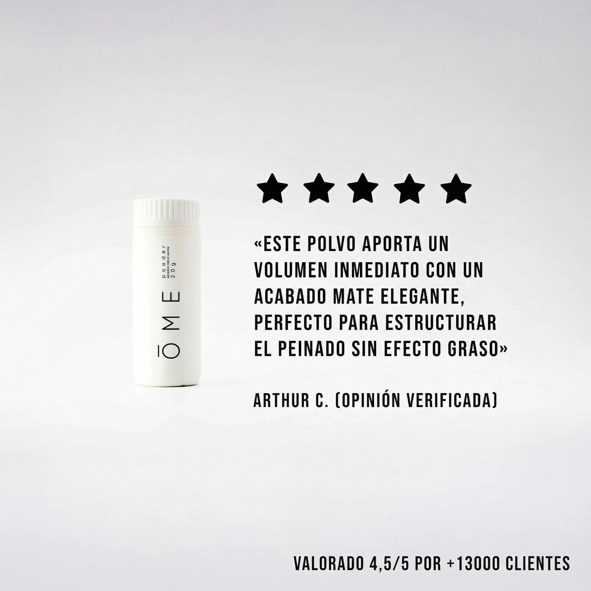 ŌME Polvo peinado para cabello 20g Volumen y Textura Instantáneos Acabado Mate Natural