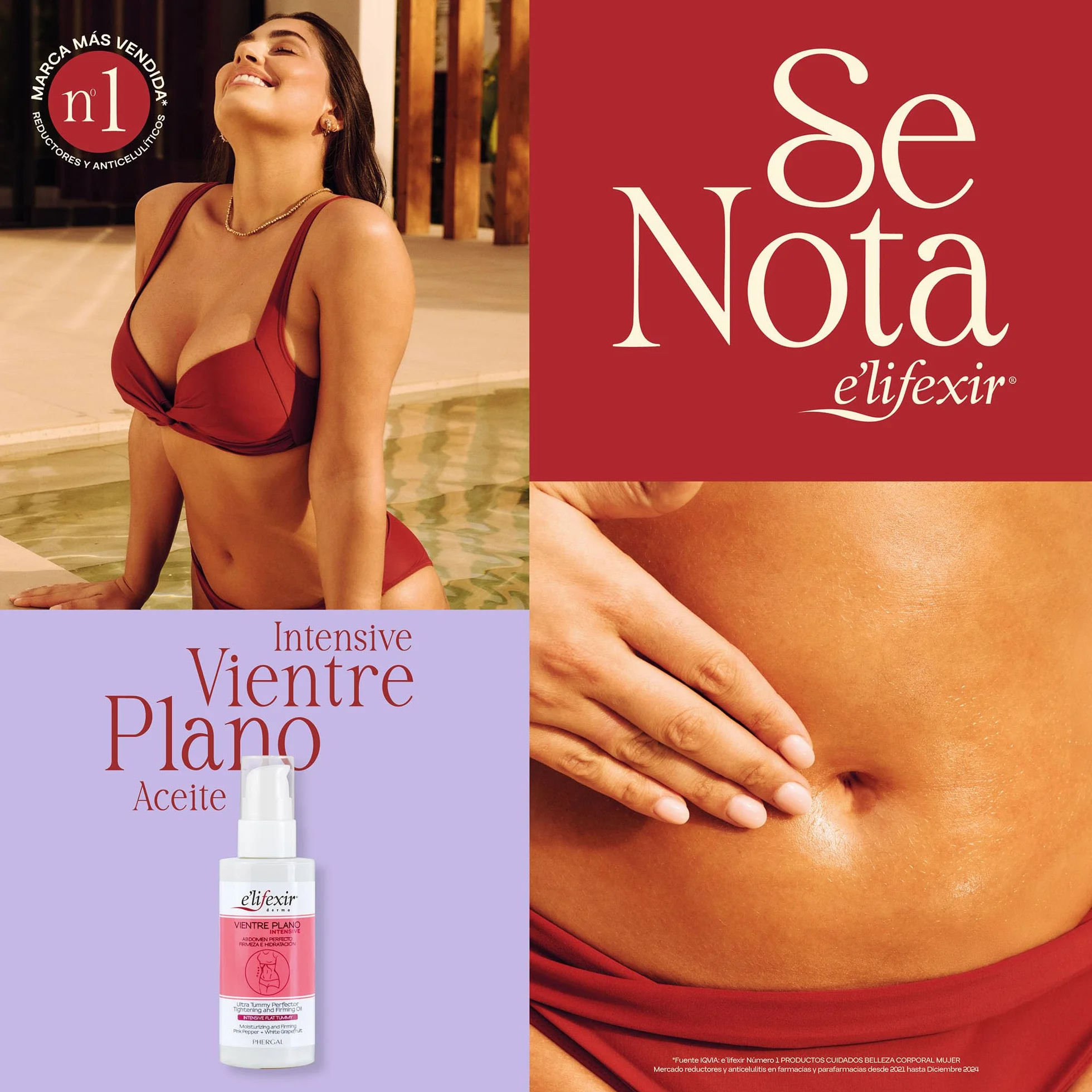 E'lifexir Aceite Vientre Plano Intensive Triple Acción 100 mL