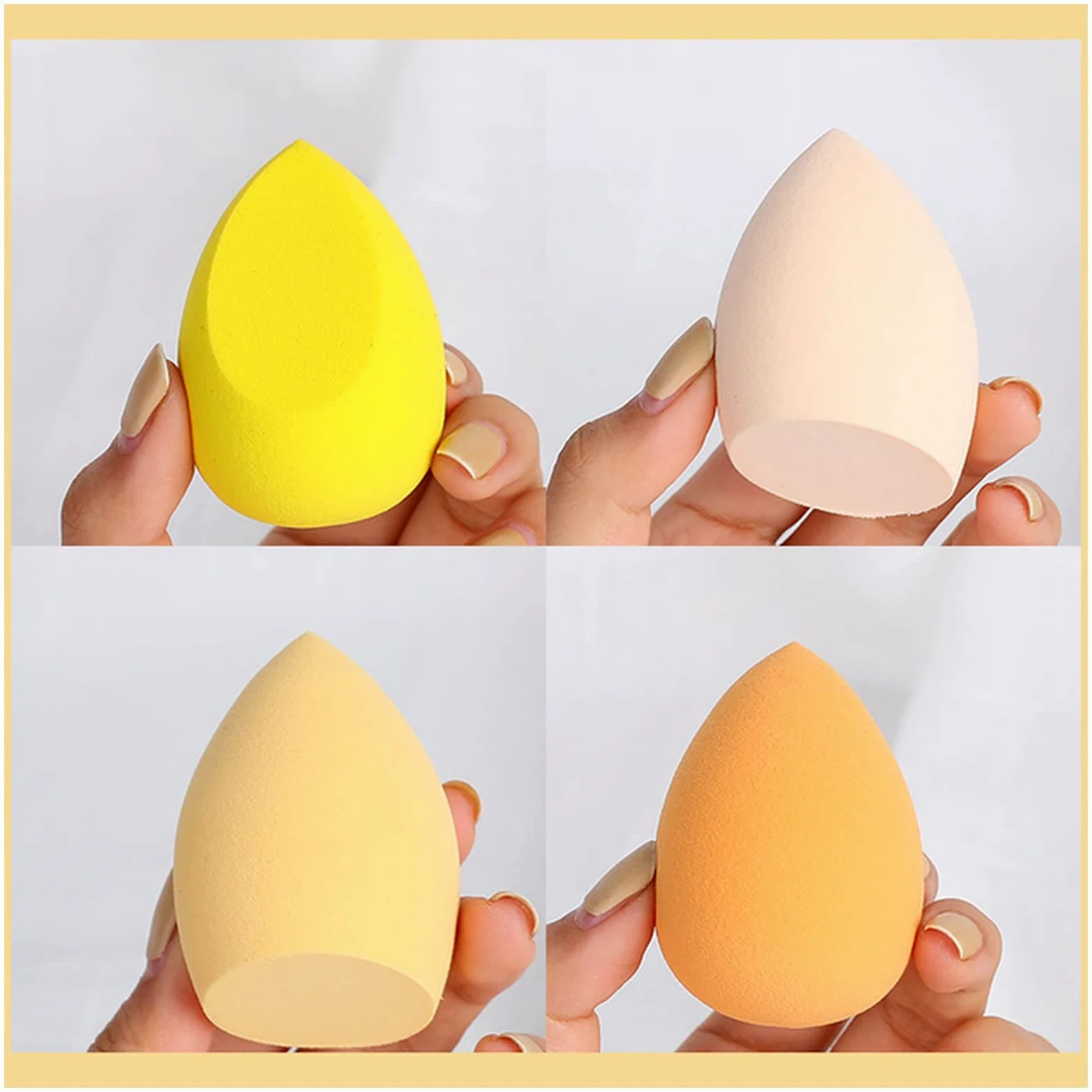 Esponja De Maquillaje 1/3 / 4pcs Maquillaje Sponge Spofe Set Beauty Egg Fac Foundation Powder Cream Sponges High Adhesion Cosmet Puff Makeup Herramientas Kit Esponjas De Maquillaje Profesional ( Size