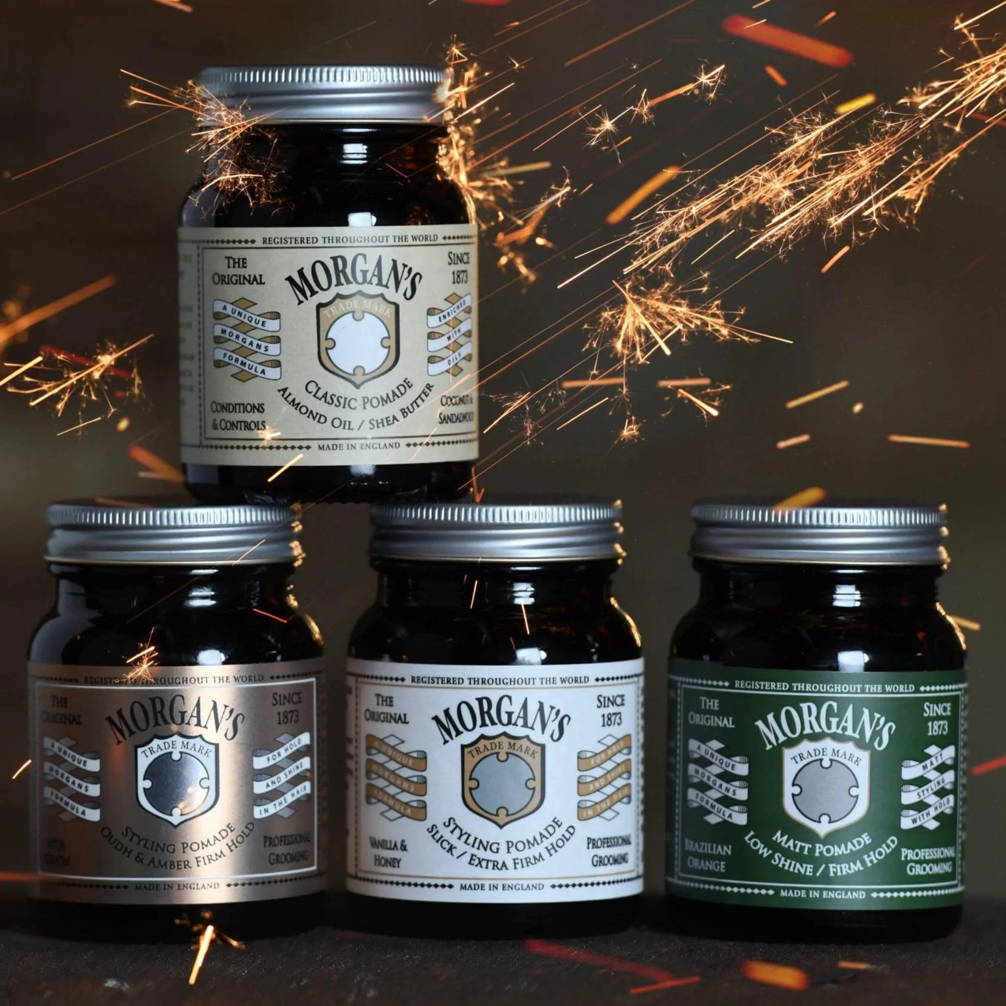 Morgan's Pomade Pomada para Estilizar Cabello 100g Alta Brillo Fuerte Sujeción Cabello Grueso