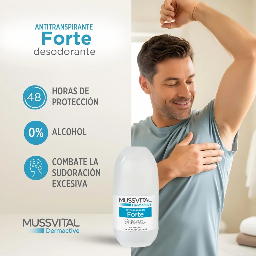 MUSSVITAL Desodorante Dermactive Antitranspirante Forte Roll-on Pack 2 x 75ml