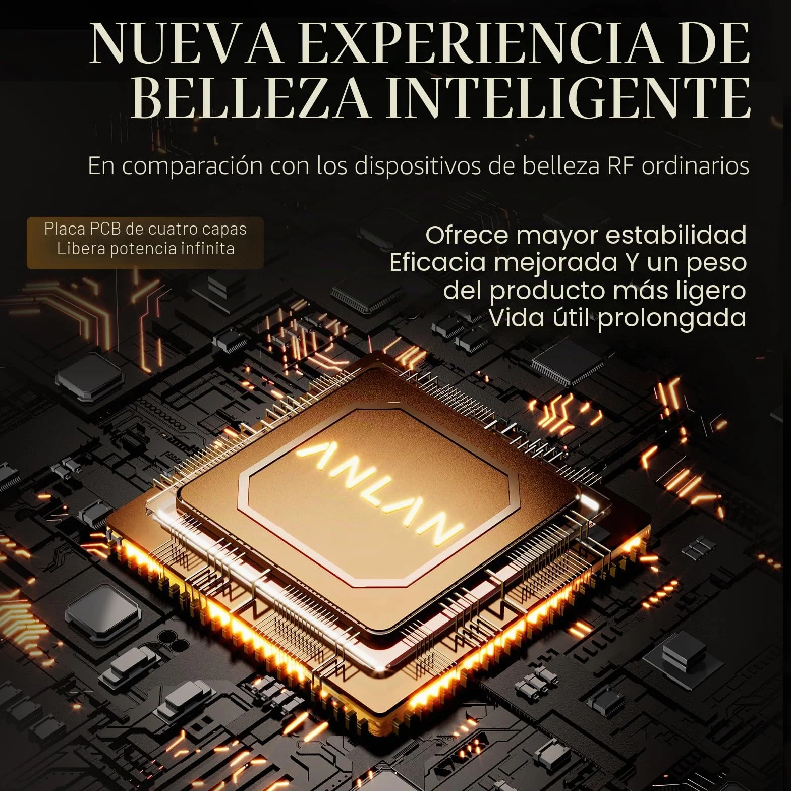 ANLAN Radiofrecuencia Facial Masajeador Eléctrico EMS V Face Beauty Antienvejecimiento