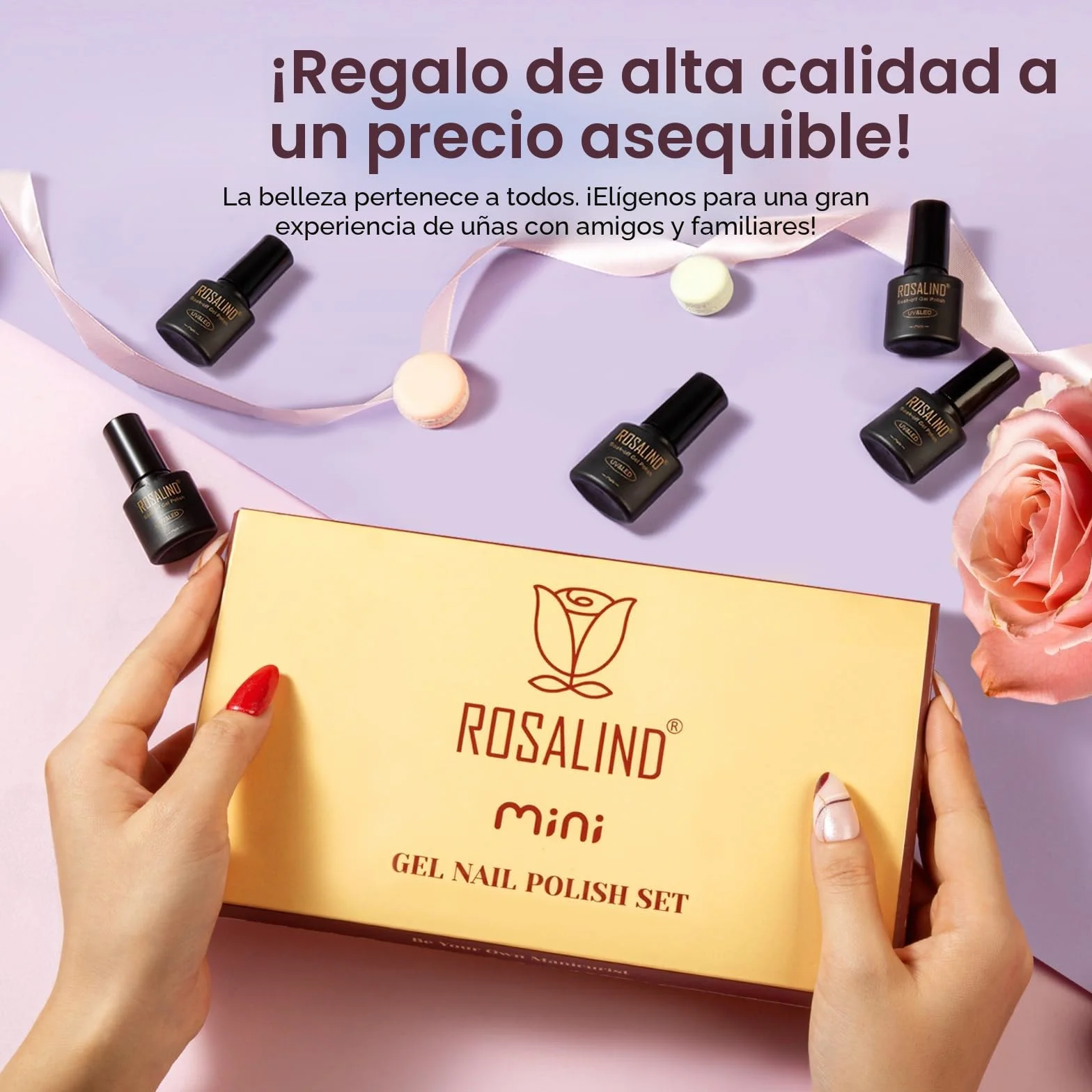 ROSALIND Esmaltes Semipermanentes Pastel 12 Colores Azul Verde Morado Rosa Amarillo Nude Macarrón Uñas UV LED