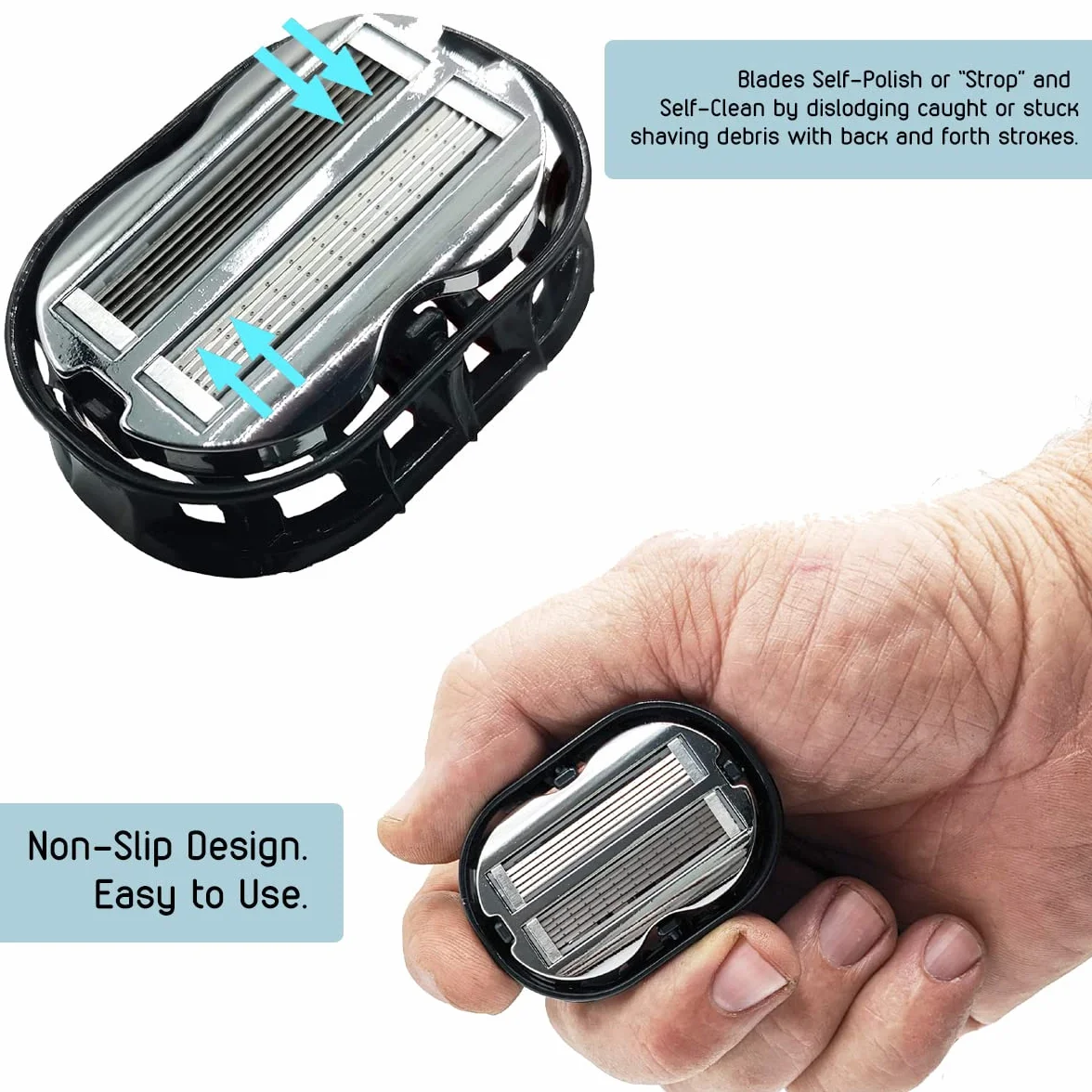OmniShaver Maquinilla de afeitar para cabeza calva, cortador de pelo, auto limpia