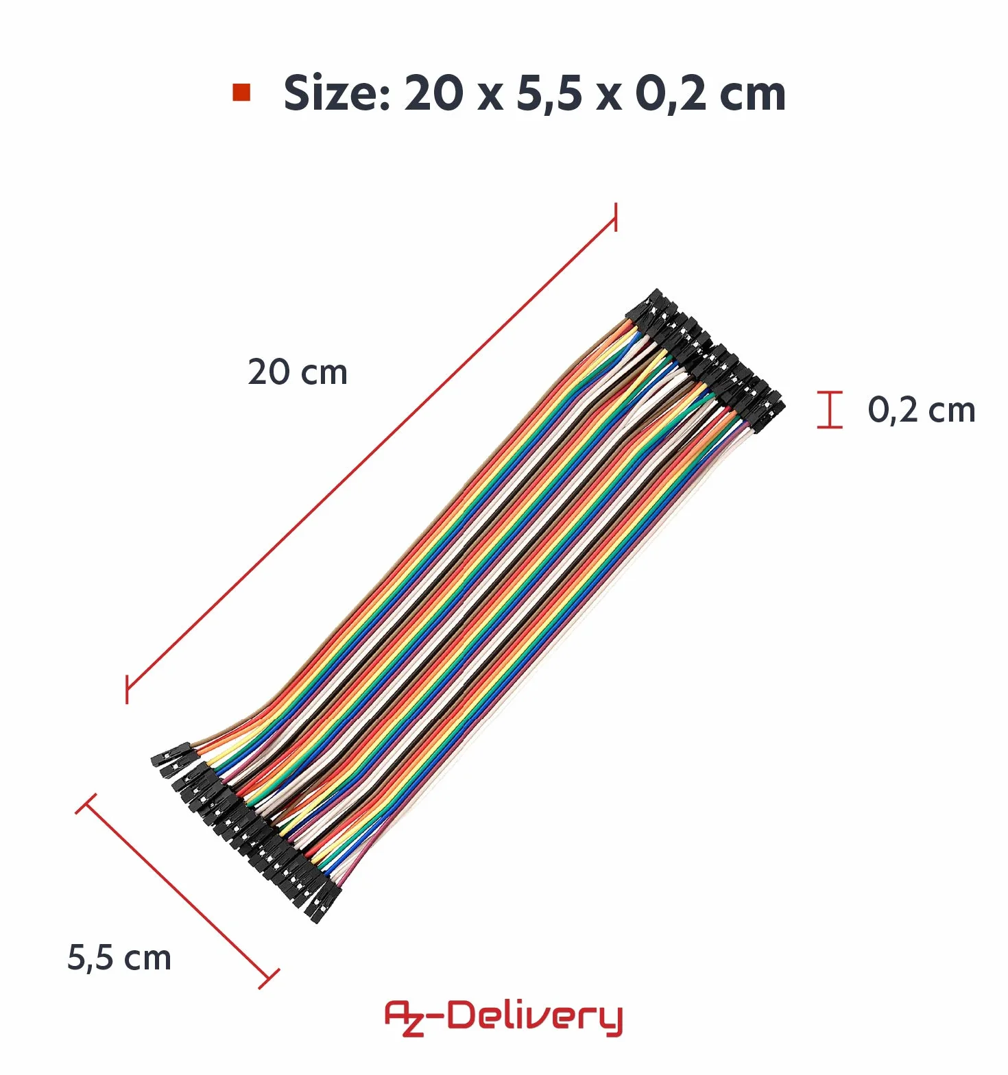AZDelivery 5 x Jumper Wire Cables de Puente 20 cm Set de 120 pcs Macho-Hembra/Macho-Macho/Hembra-Hembra Compatible con Arduino y Raspberry Pi Breadboard