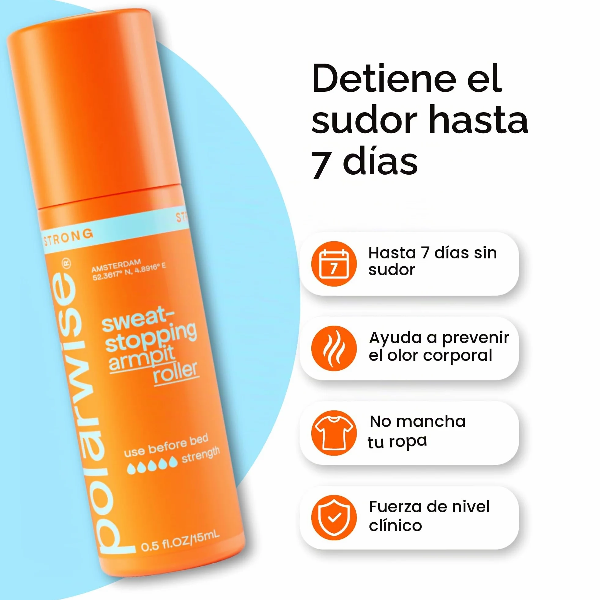 Polarwise Desodorante Unisex Antitranspirante Strong Mist: 100% libre de olores y manchas de sudor