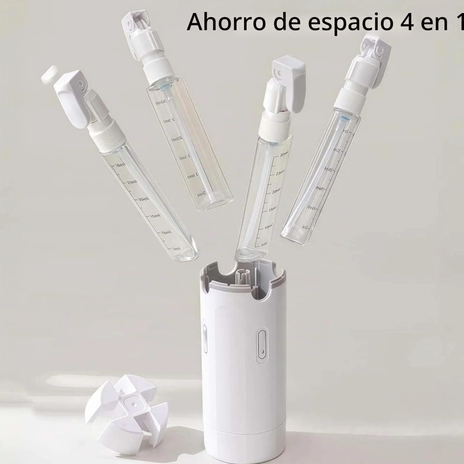 Zouwel Set de frascos dispensadores de viaje 4 en 1 recargables a prueba de fugas para champú lociones acondicionador
