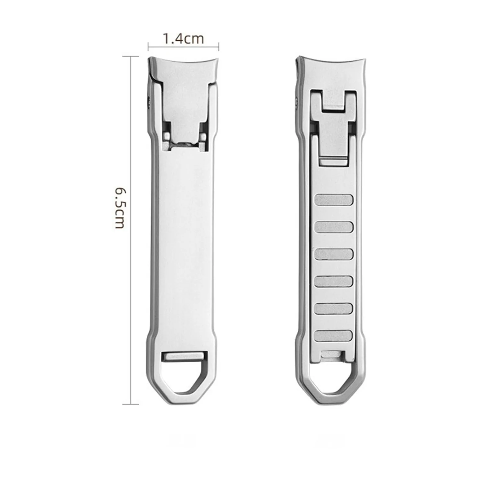 JINGYAN Cortaúñas Ultra-Thin Nail Clippers Collapsible， ​Portable Travel Fingernail Keychain Scissors Cutter Manicure Tool