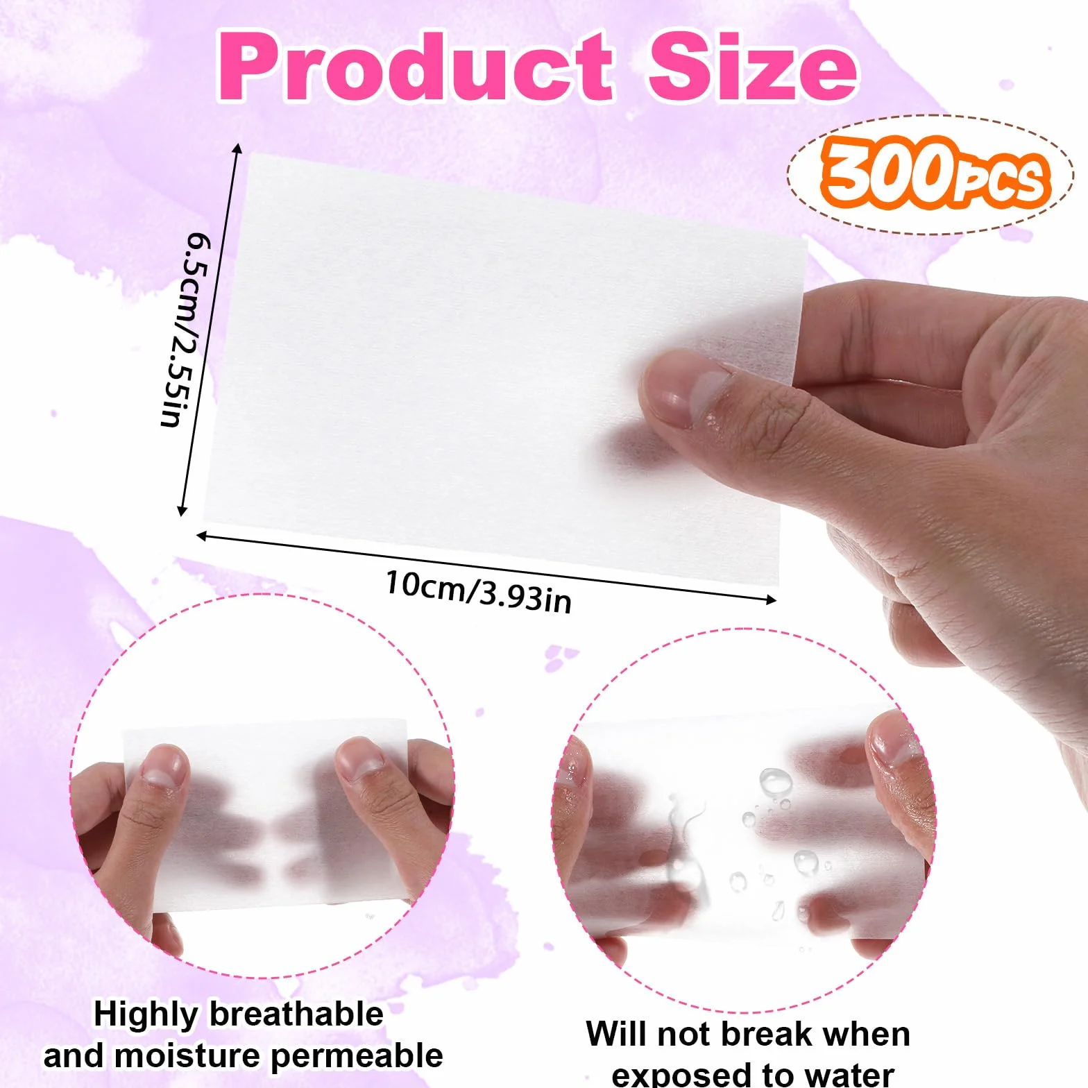 Papel corrugado desechable para peluquería 300 hojas resistente a altas temperaturas