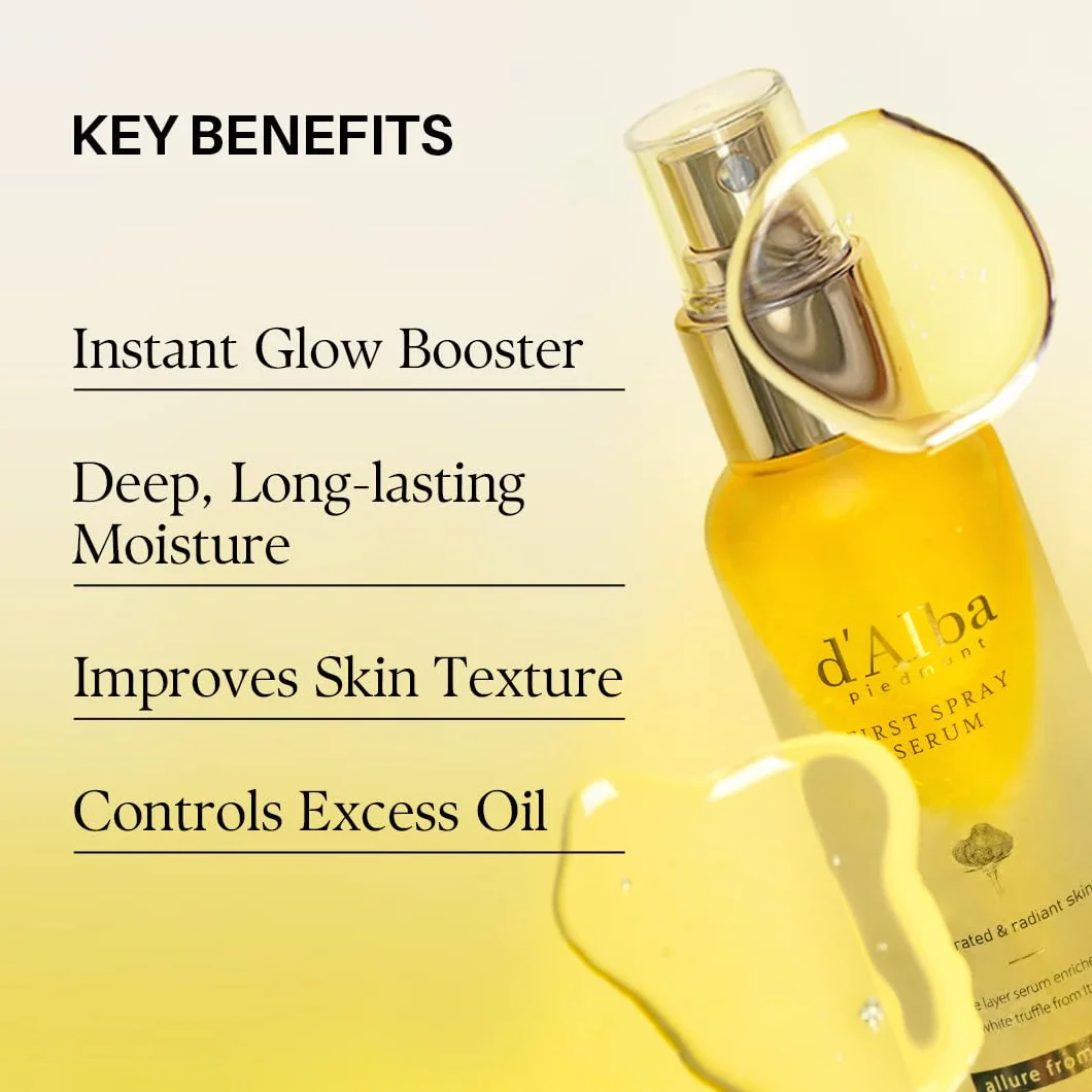 d'alba First Spray Serum con Trufas Blancas Italianas, bruma facial hidratante 100ml
