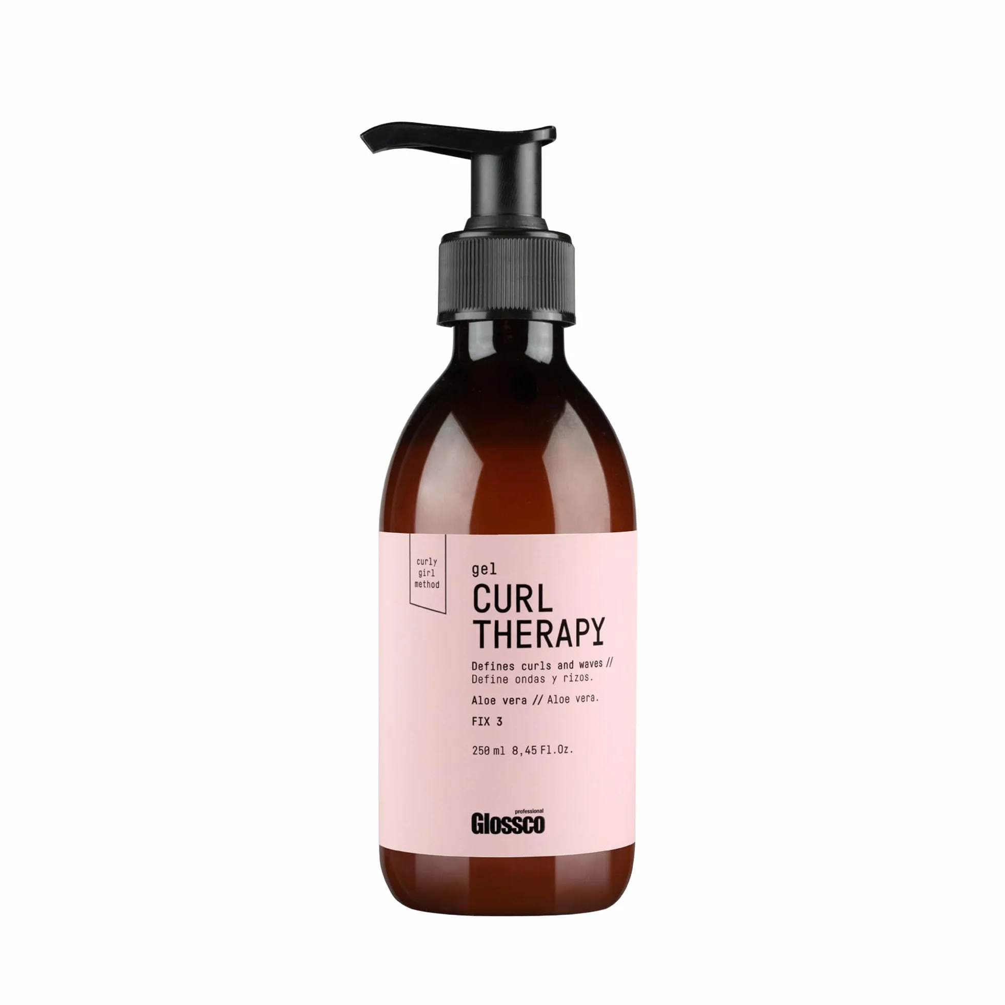 GLOSSCO PROFESSIONAL Gel Definidor de Rizos Curl Therapy 250 ml Fijación Nivel 3 Aloe Vera