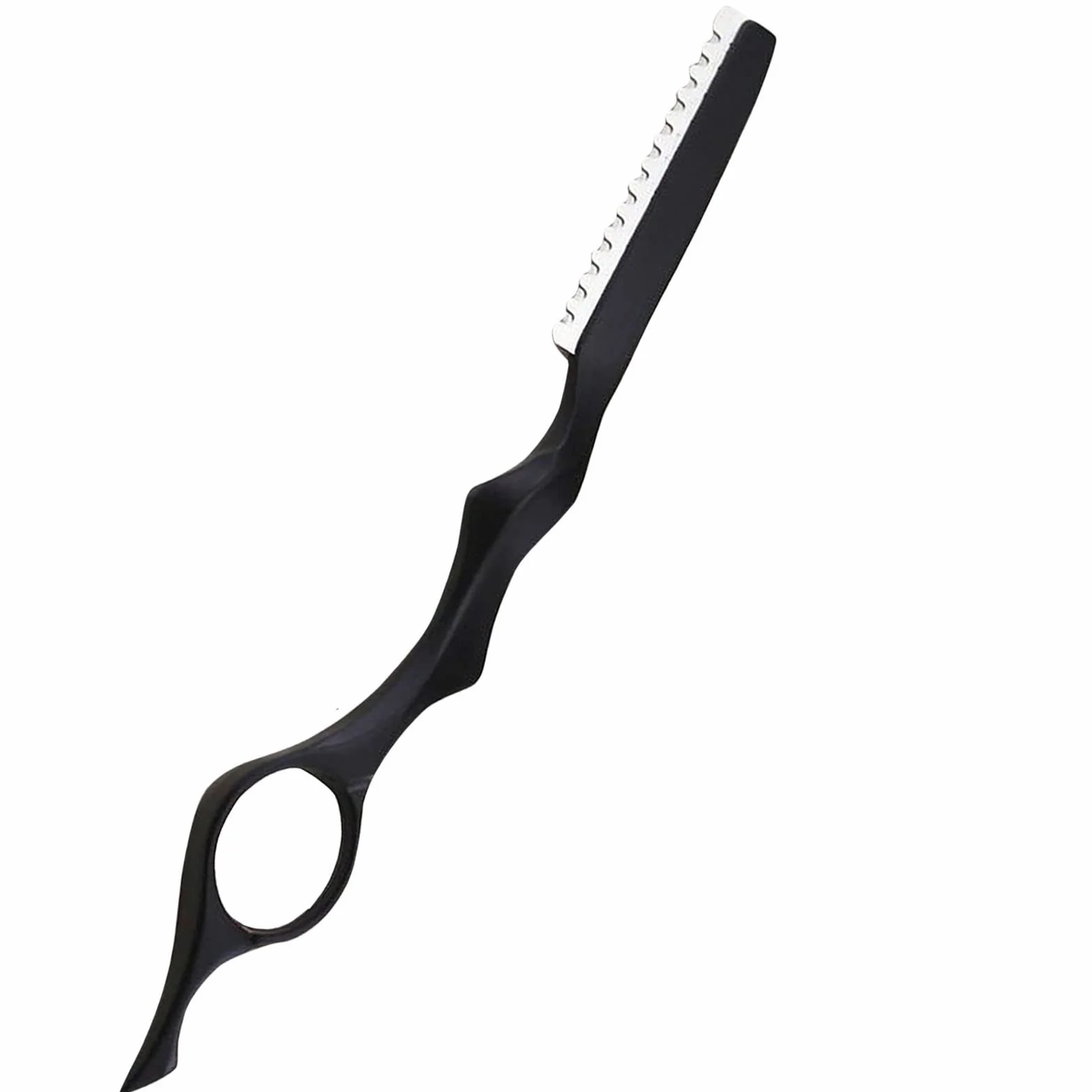 Maquinilla de afeitar profesional de acero inoxidable con corte de pluma negro