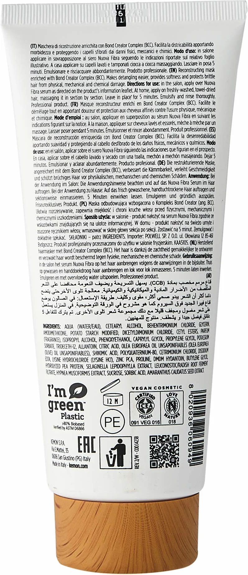 Kemon Actyva Nuova Fibra Máscara de Cabello 200 ml