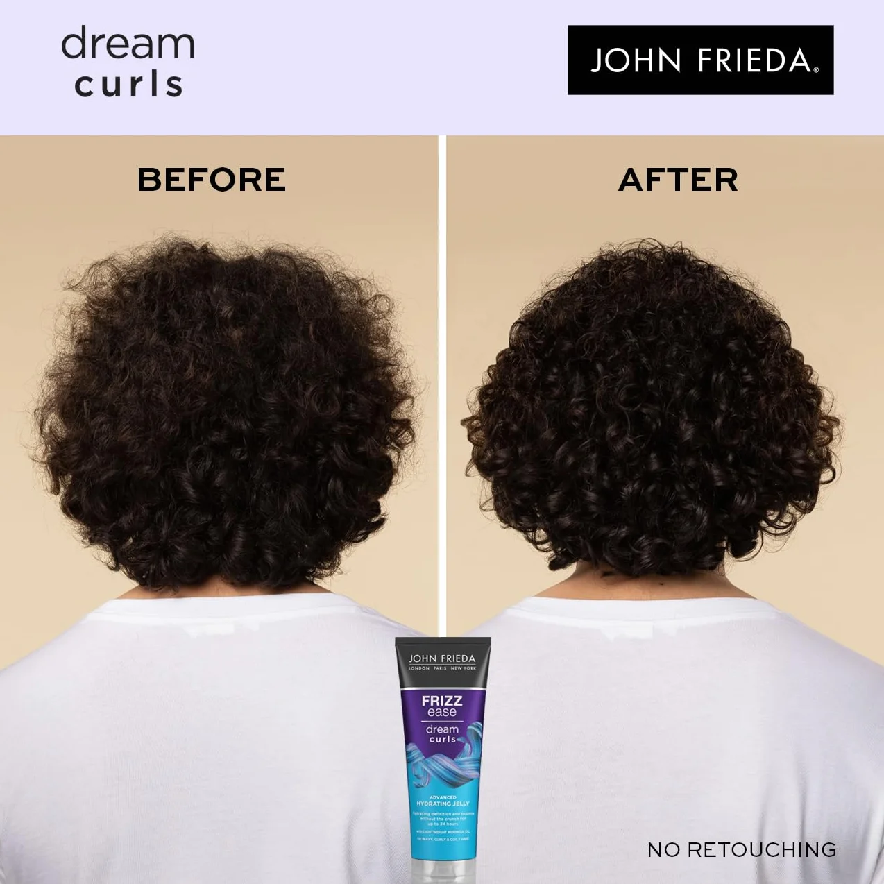 John Frieda Hydrated Jelly Dream Curls Gel hidratante de rizos 200ml Control del encrespamiento