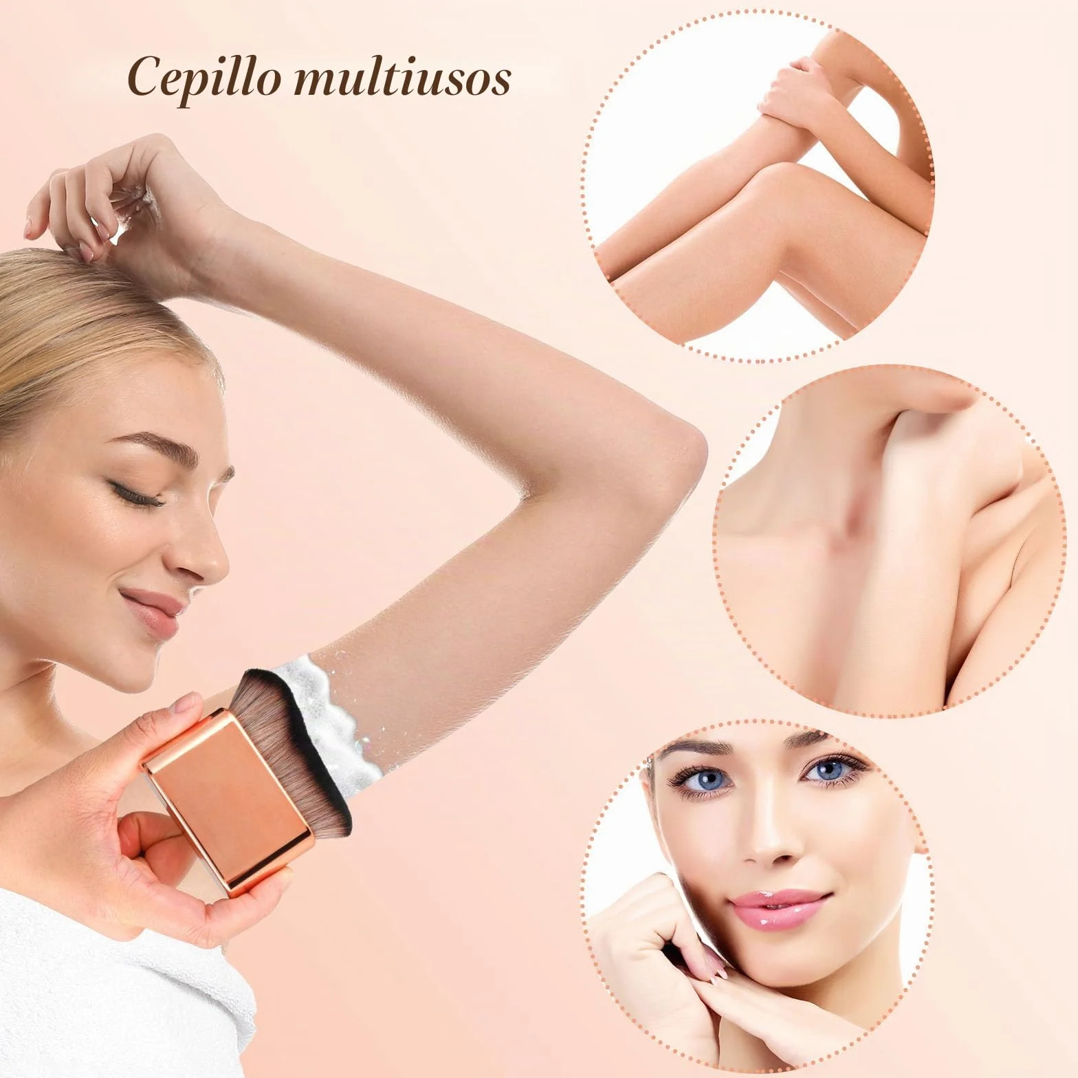 Brocha autobronceadora Kabuki para cuerpo y piernas